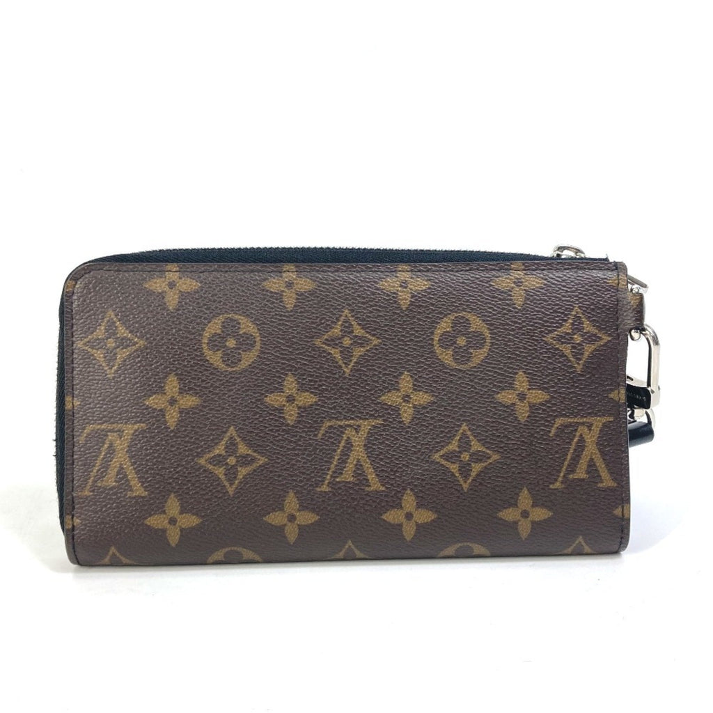 Louis Vuitton Monogram Macassar Black Brown Monogram Long Wallet (Bi-Fold) (Pre-Owned)