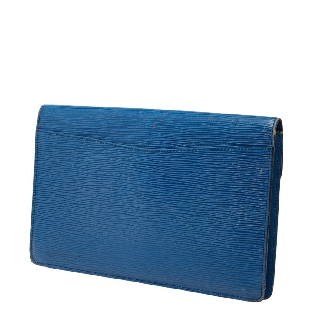 Louis Vuitton Epi Toledo Blue Leather Clutch Bag (Pre-Owned)