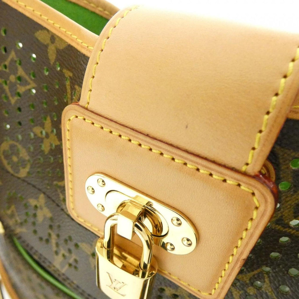 Louis Vuitton Marron Vert Coated Canvas Shoulder Bag (Pre-Owned)