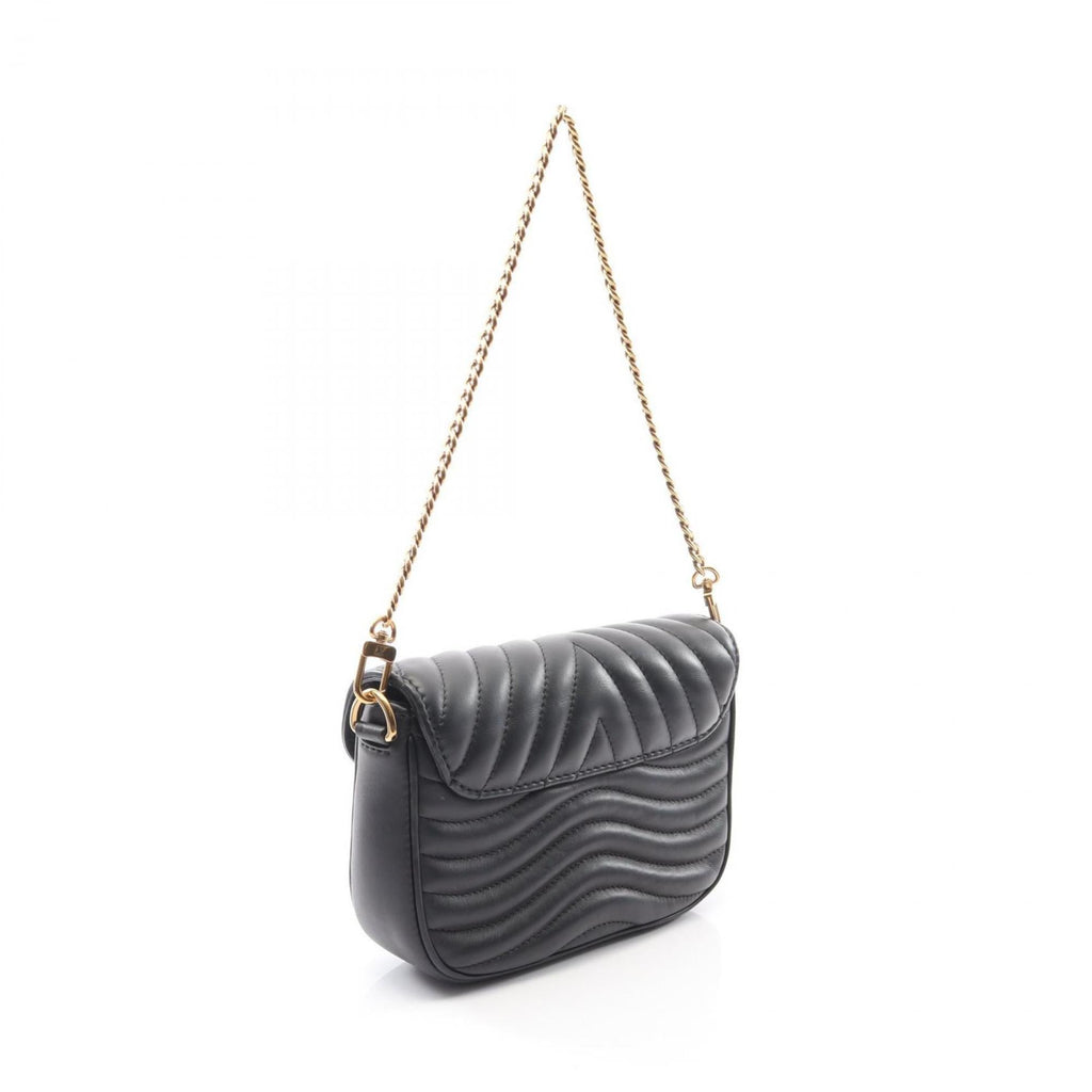 Louis Vuitton Black Leather Pochette Shoulder Bag (Pre-Owned)