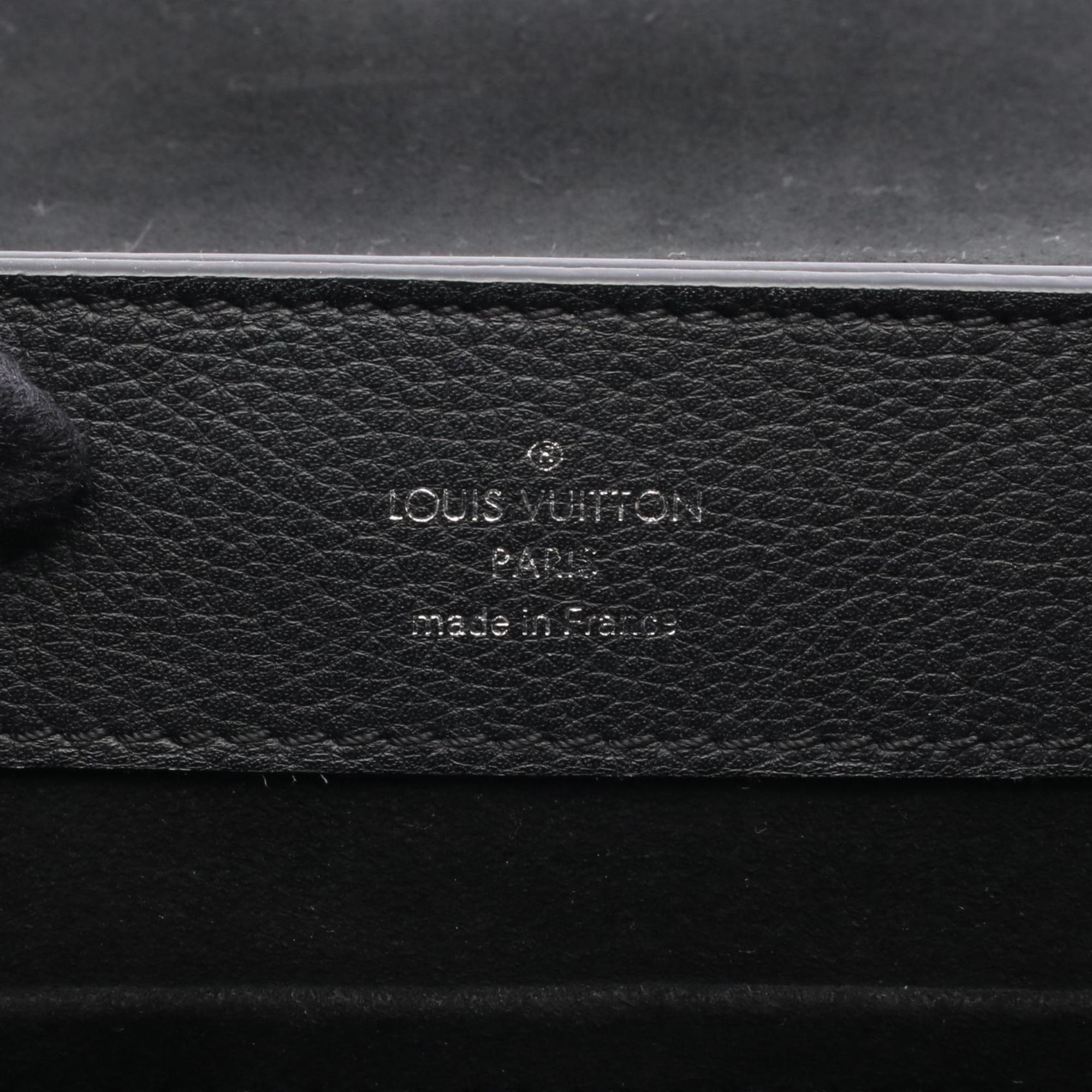 Louis Vuitton Black Noir Leather Handbag (Pre-Owned)