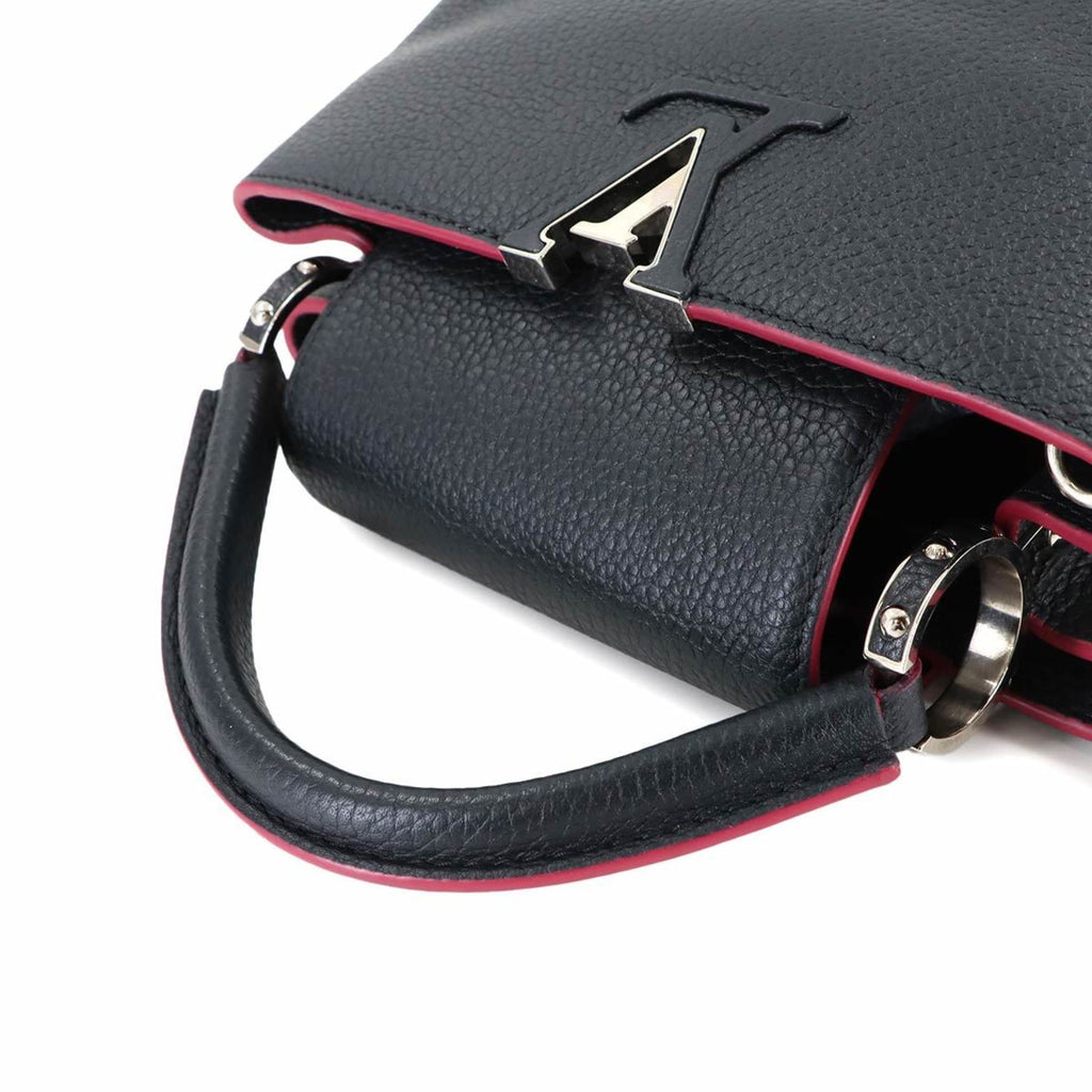 Louis Vuitton Navy Leather Handbag Shoulder Bag (Pre-Owned)
