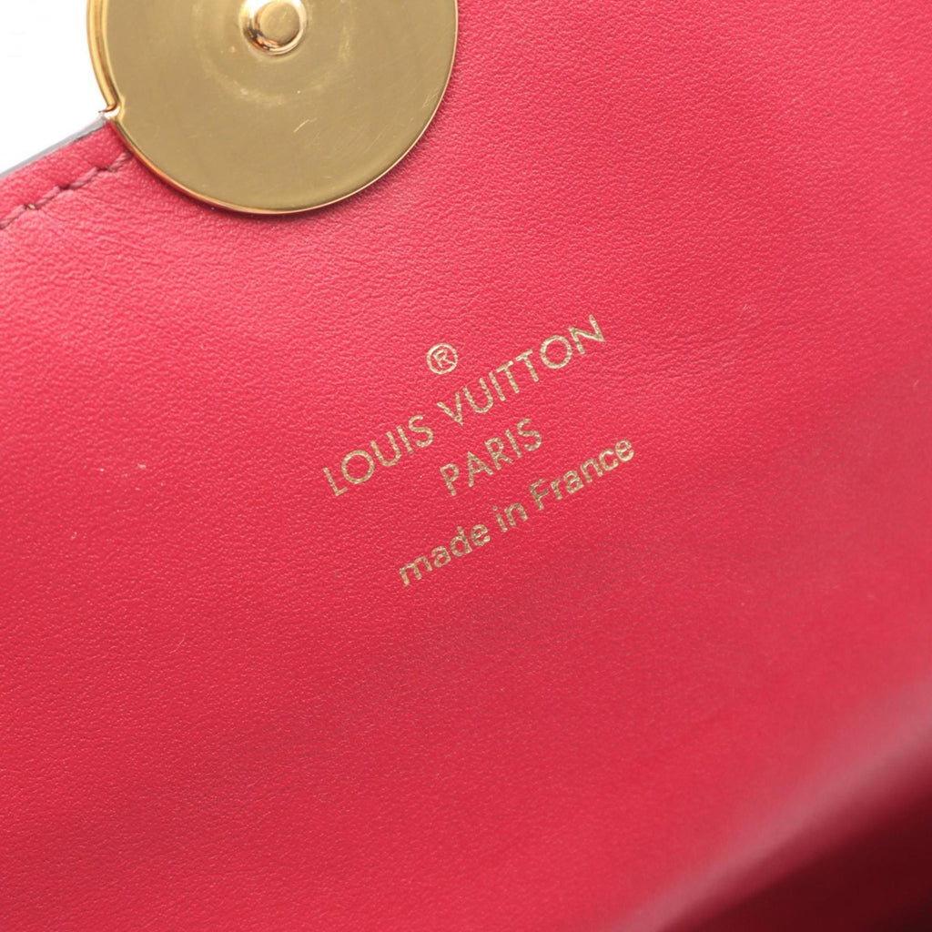 Louis Vuitton Brown Fuchsia Pink Pvc Monogram Coated Canvas Leather Shoulder Bag (Pre-Owned)