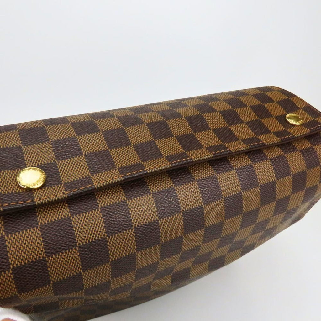 Louis Vuitton Brown Damier Canvas Ebene Damier Canvas Leather Shoulder Bag (Pre-Owned)