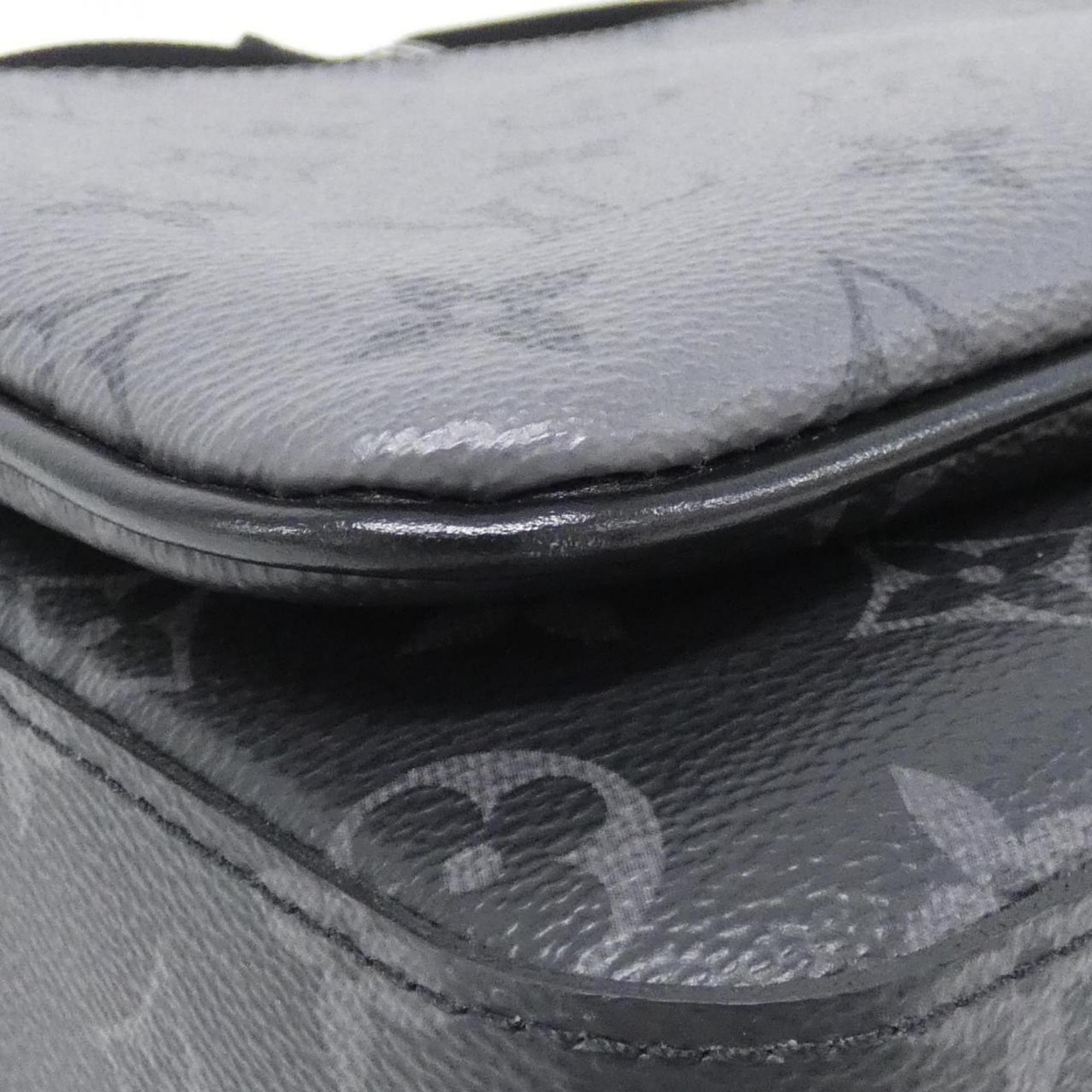 Louis Vuitton Black Gris Coated Canvas Shoulder Bag (Pre-Owned)