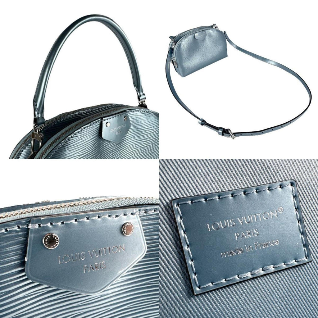 Louis Vuitton Metallic Blue Epi Leather Handbag Shoulder Bag (Pre-Owned)