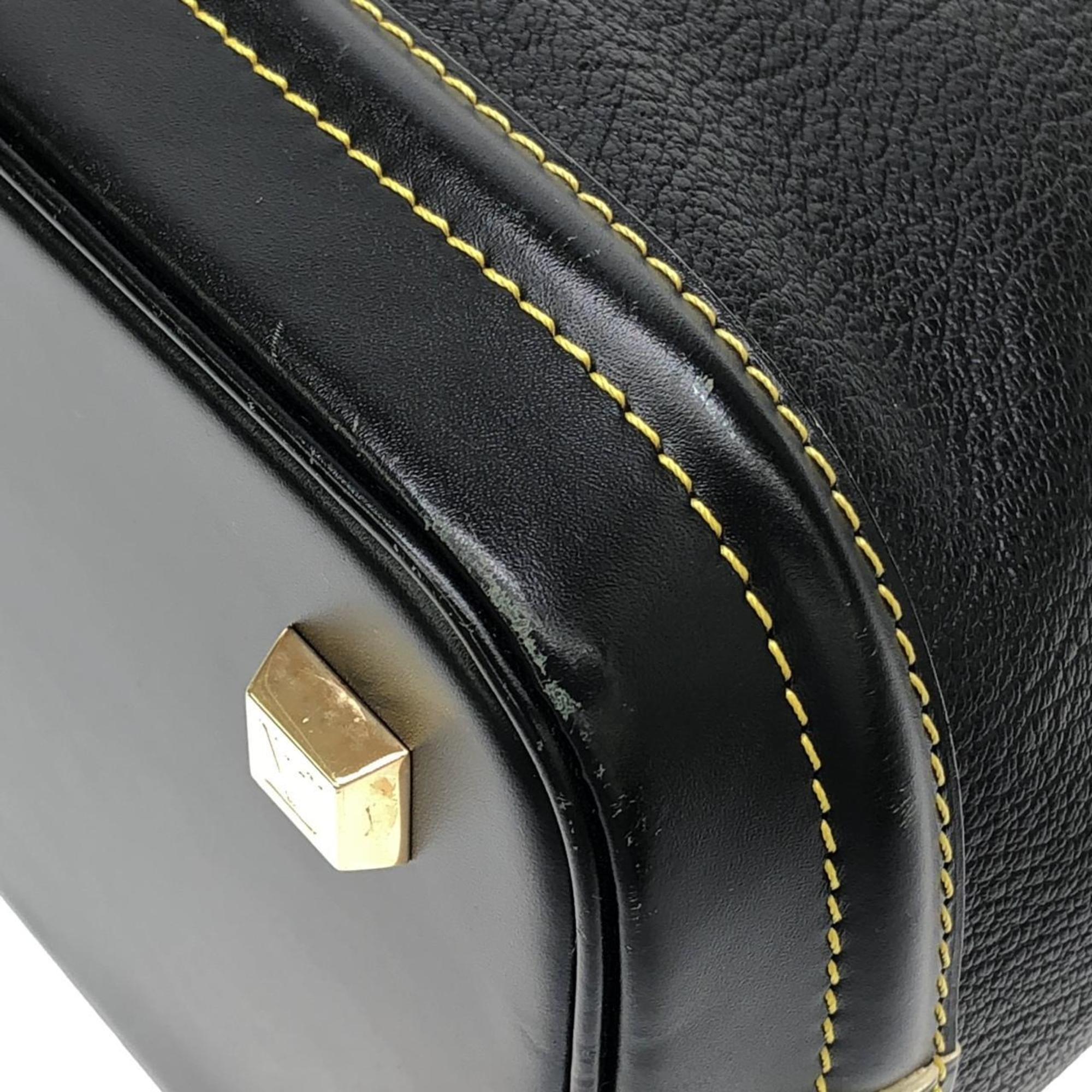 Louis Vuitton Black Leather Handbag (Pre-Owned)