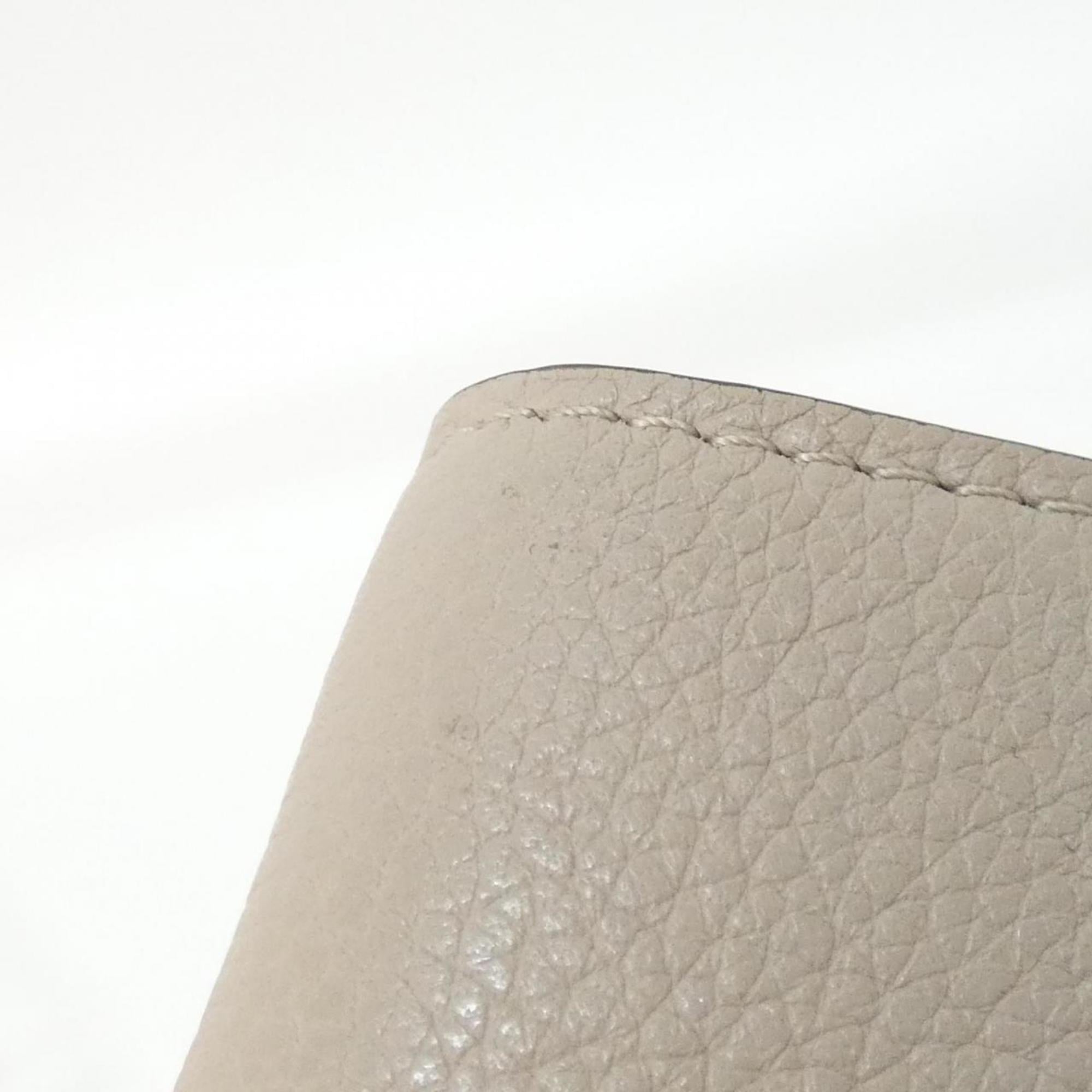 Louis Vuitton Grayish Leather Wallet (Tri-Fold) (Pre-Owned)