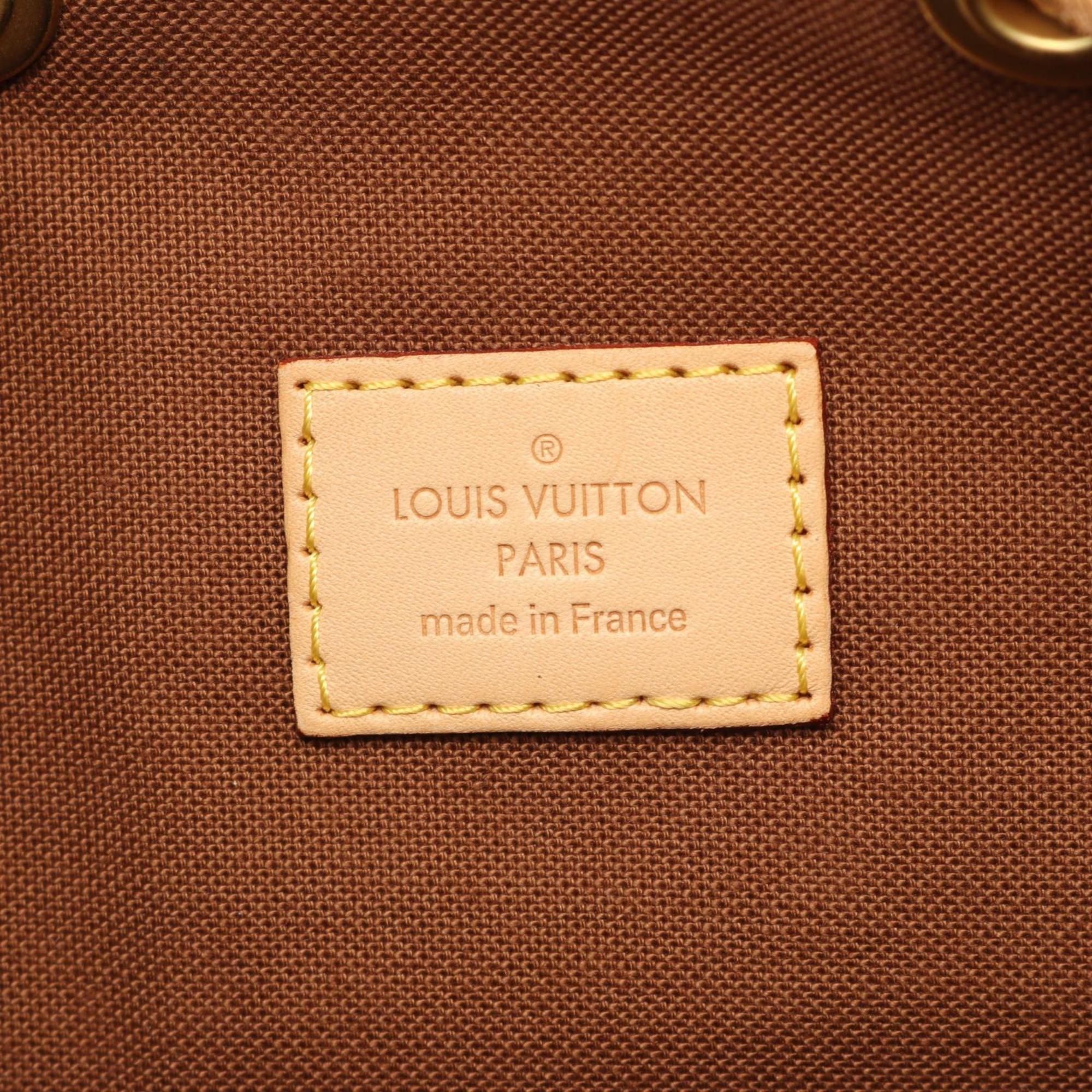 Louis Vuitton Brown Coated Canvas Leather Backpack (Pre-Owned)
