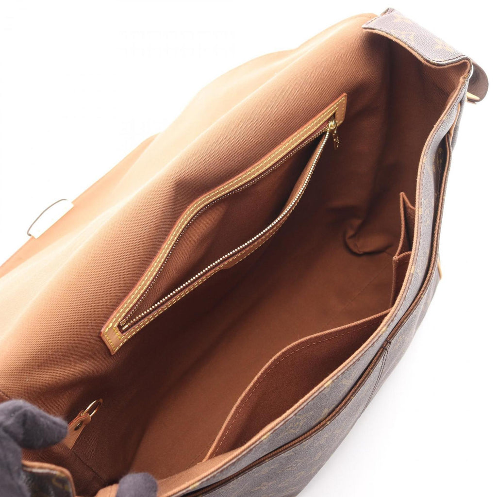Louis Vuitton Brown Coated Canvas Leather Shoulder Bag (Pre-Owned)