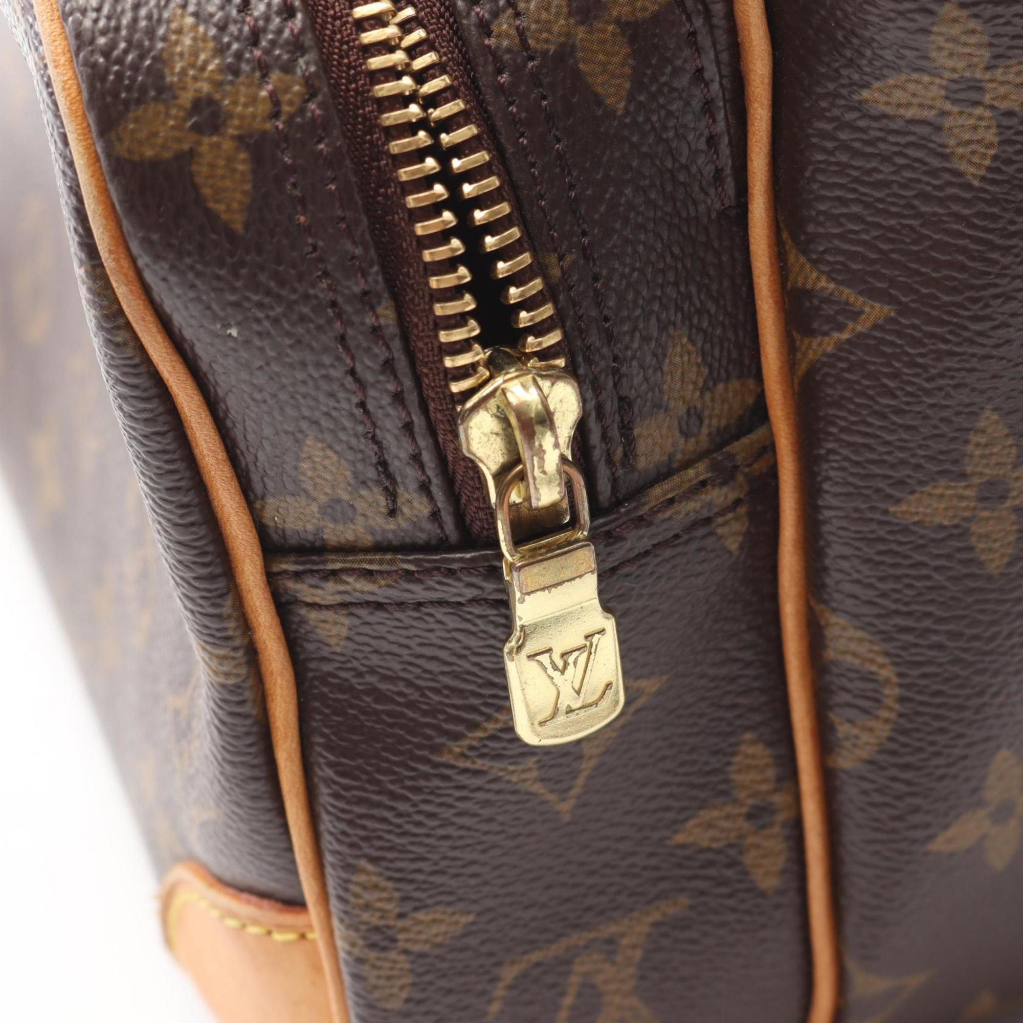 Louis Vuitton Brown Monogram Coated Canvas Leather Shoulder Bag (Pre-Owned)