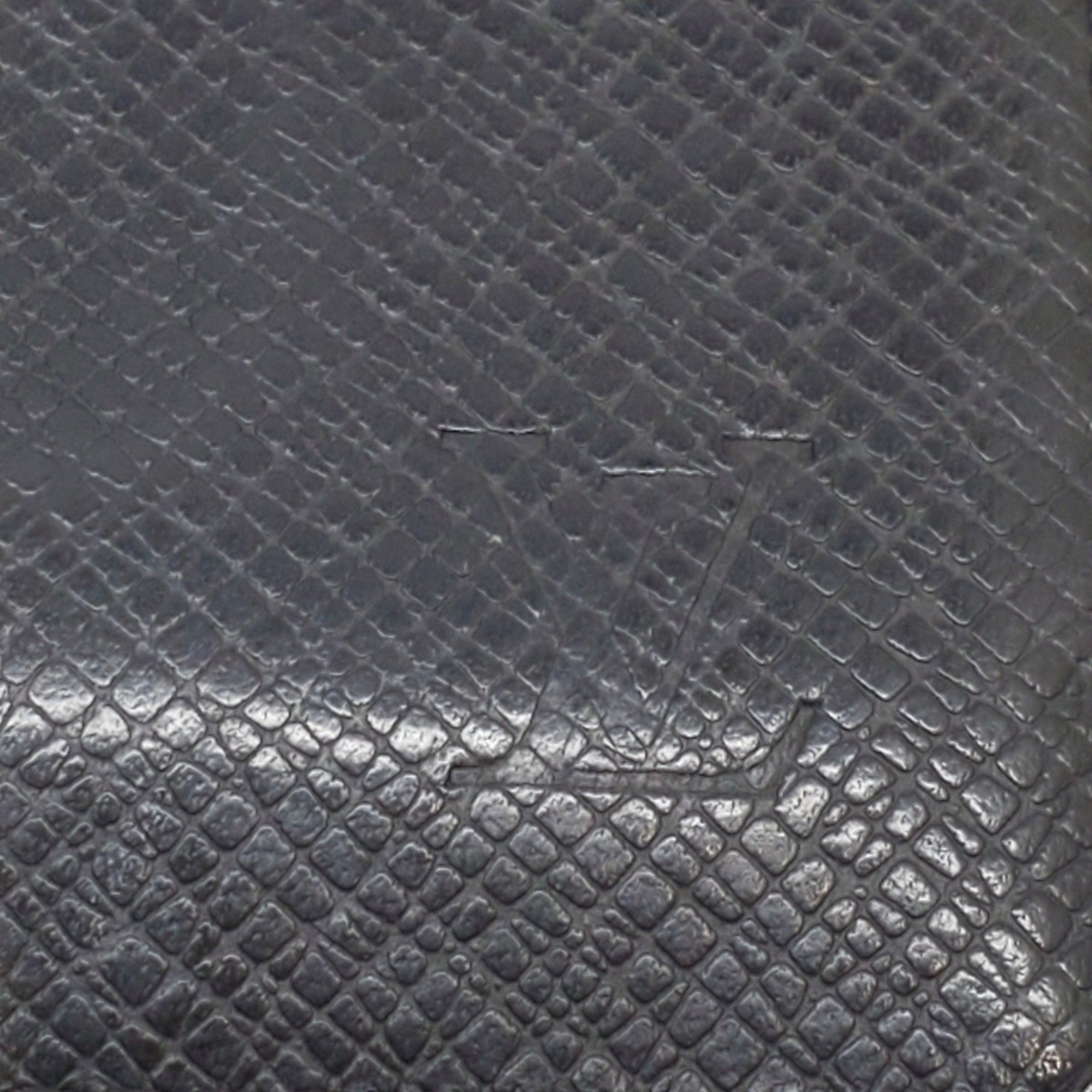 Louis Vuitton Taiga Black Taiga Leather Coin Purse/Coin Case (Pre-Owned)