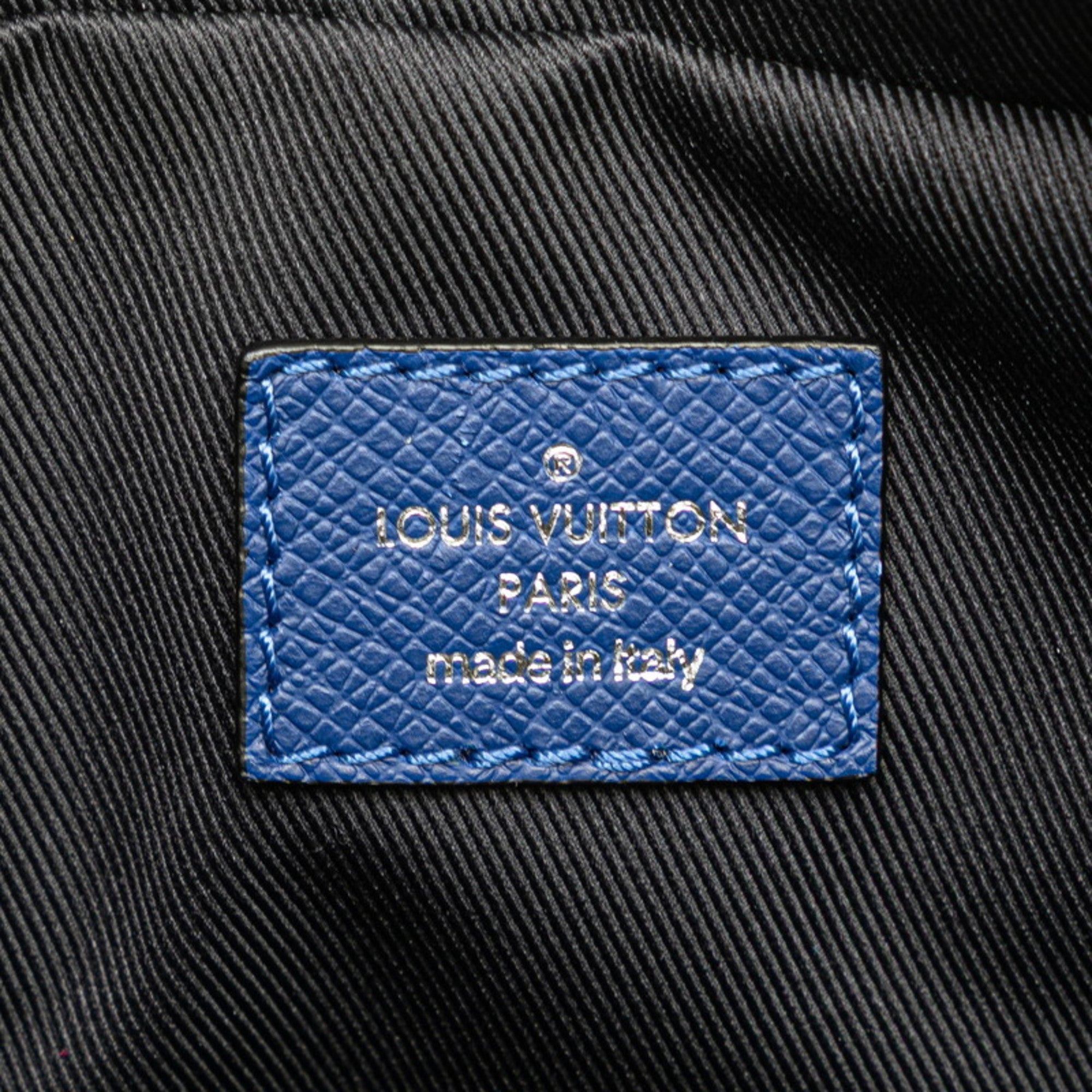 Louis Vuitton Black Blue Leather Sling Bag (Pre-Owned)