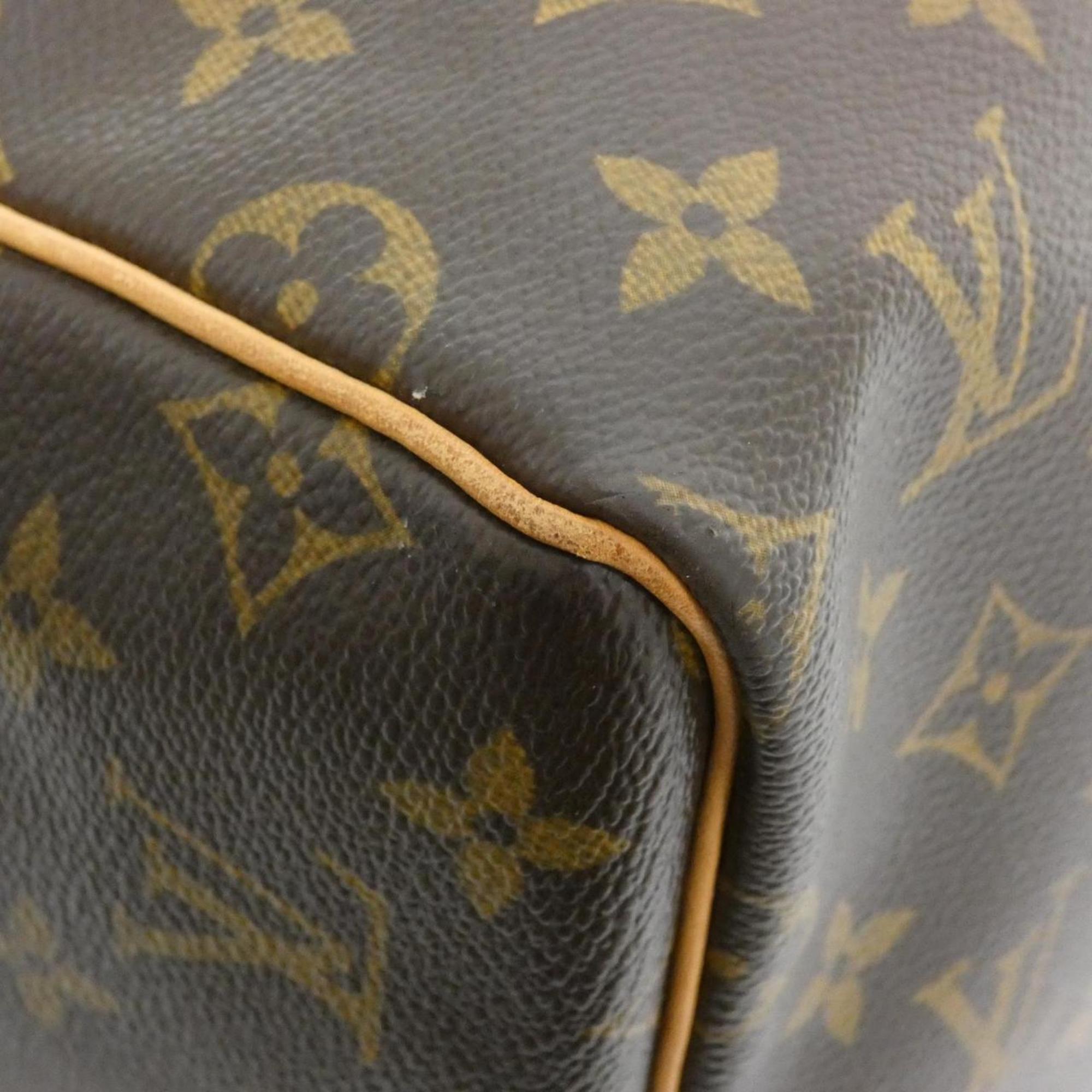 Louis Vuitton Marron Coated Canvas Boston Bag (Pre-Owned)