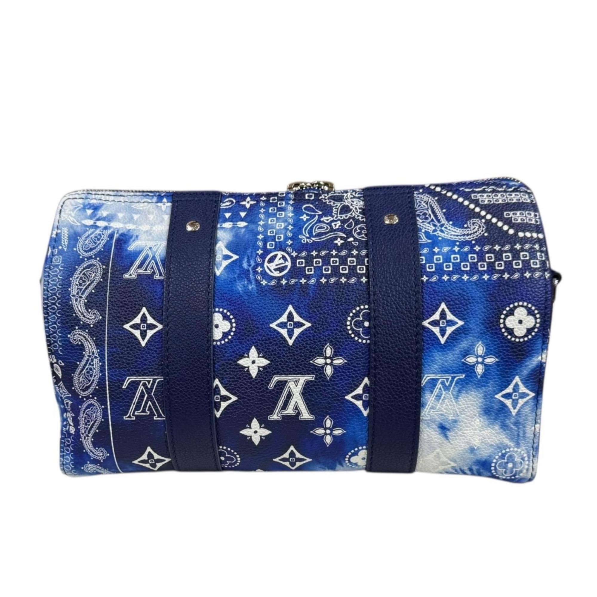 Louis Vuitton Blue White Monogram Shoulder Bag (Pre-Owned)