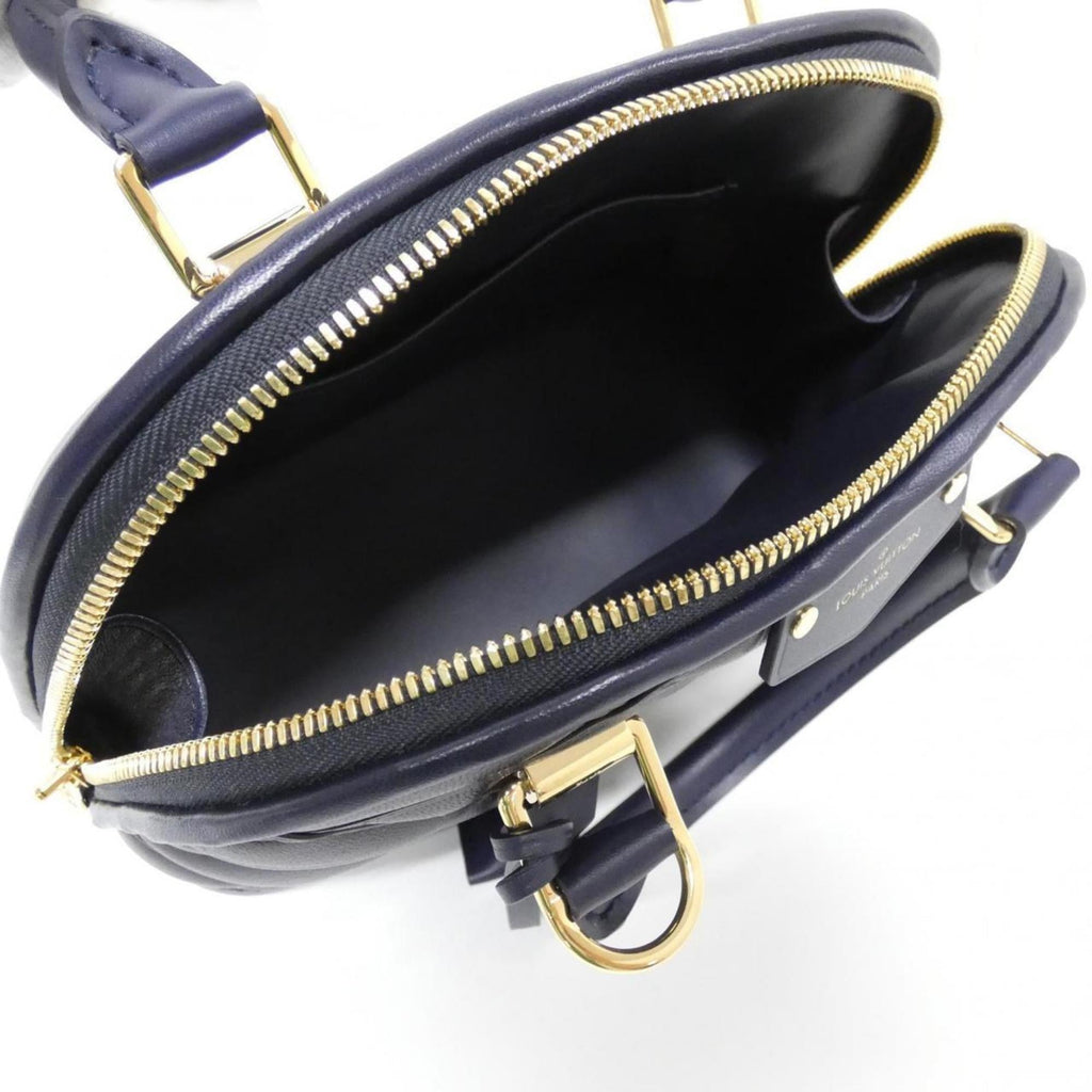 Louis Vuitton Navy Leather Handbag (Pre-Owned)