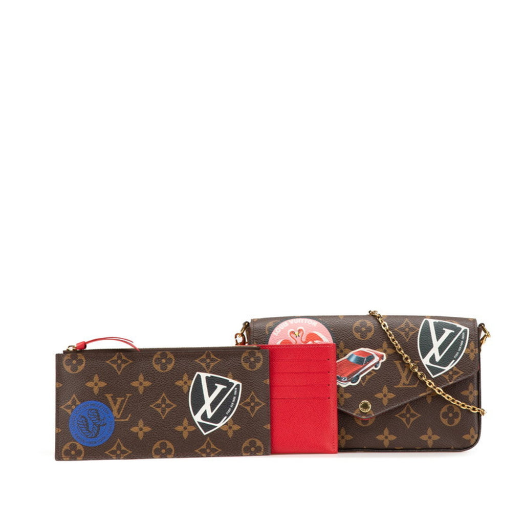 Louis Vuitton Brown Multi-Color Pvc Pochette Shoulder Bag (Pre-Owned)