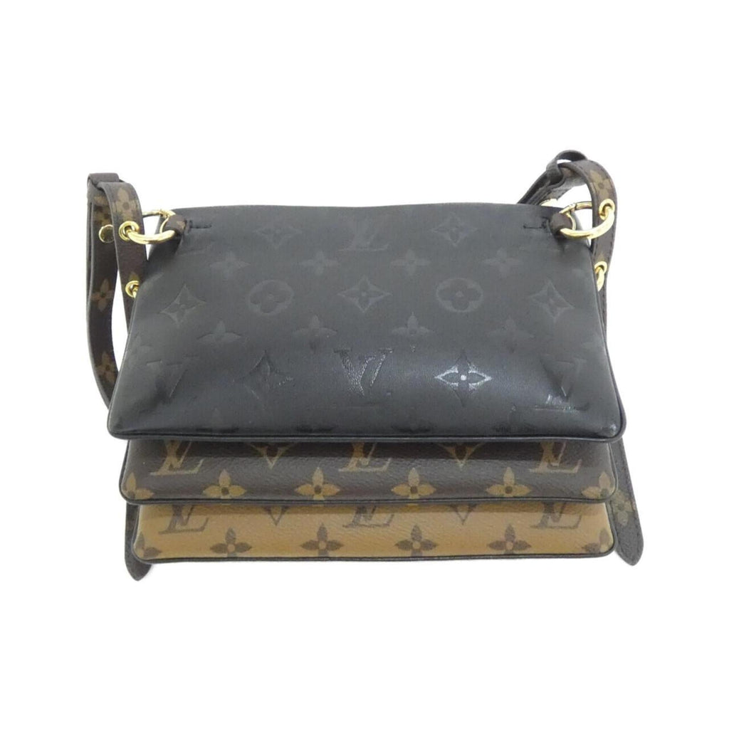 Louis Vuitton Monogram Black Marron Coated Canvas Leather Pochette Shoulder Bag (Pre-Owned)
