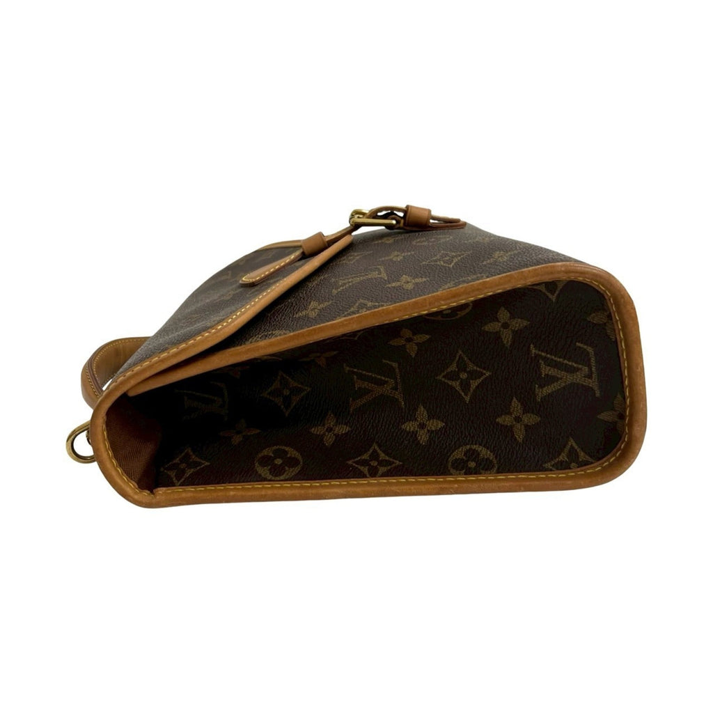 Louis Vuitton Brown Leather Pvc Handbag Shoulder Bag (Pre-Owned)