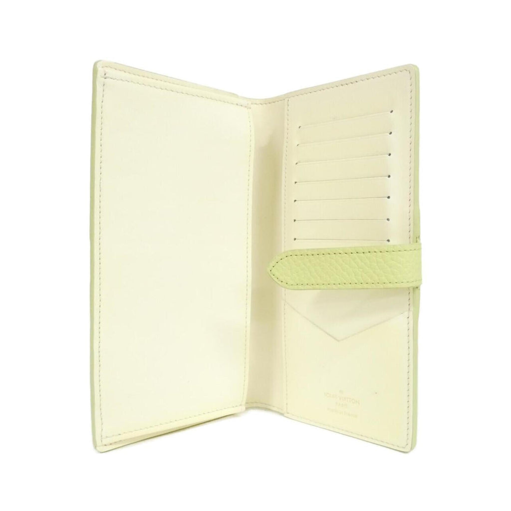 Louis Vuitton Green Leather Long Wallet (Bi-Fold) (Pre-Owned)