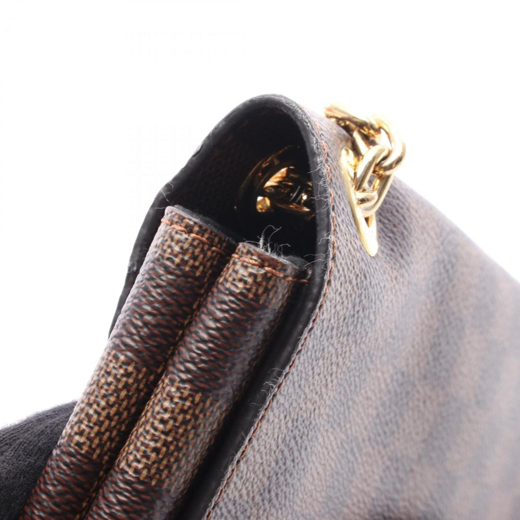 Louis Vuitton Black Brown Damier Canvas Ivory Coated Canvas Shoulder Bag (Pre-Owned)