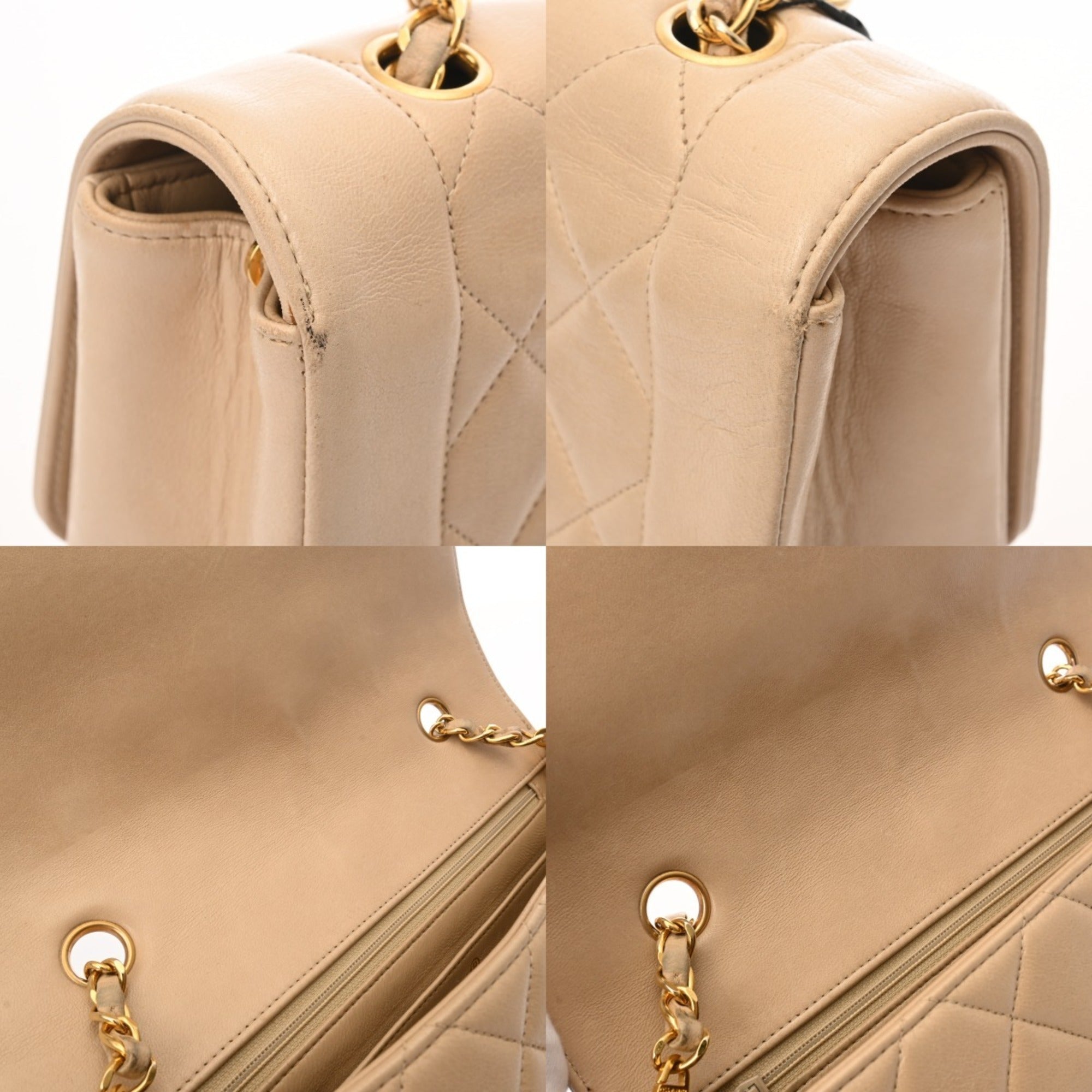 Vintage Diana Flap Bag Quilted Lambskin Medium