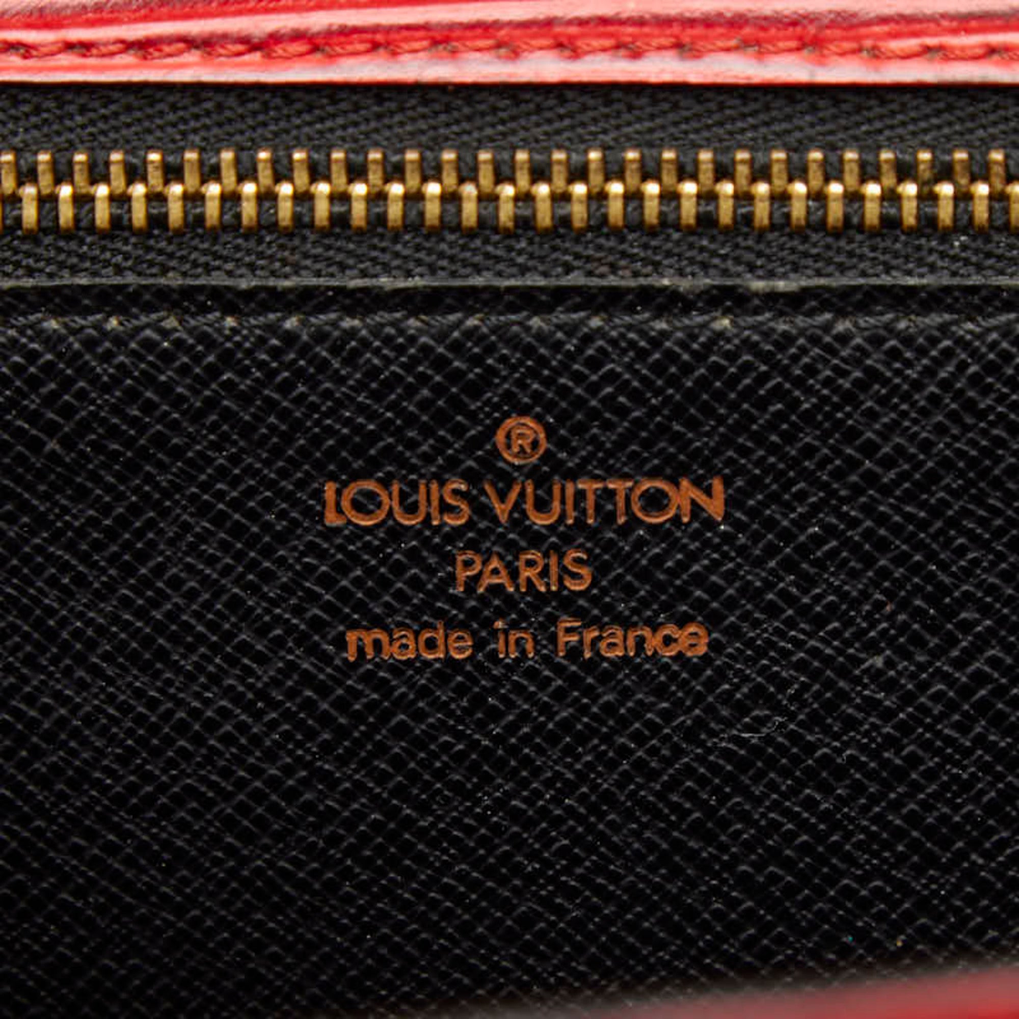 Louis Vuitton Castilian Red Leather Handbag Shoulder Bag (Pre-Owned)