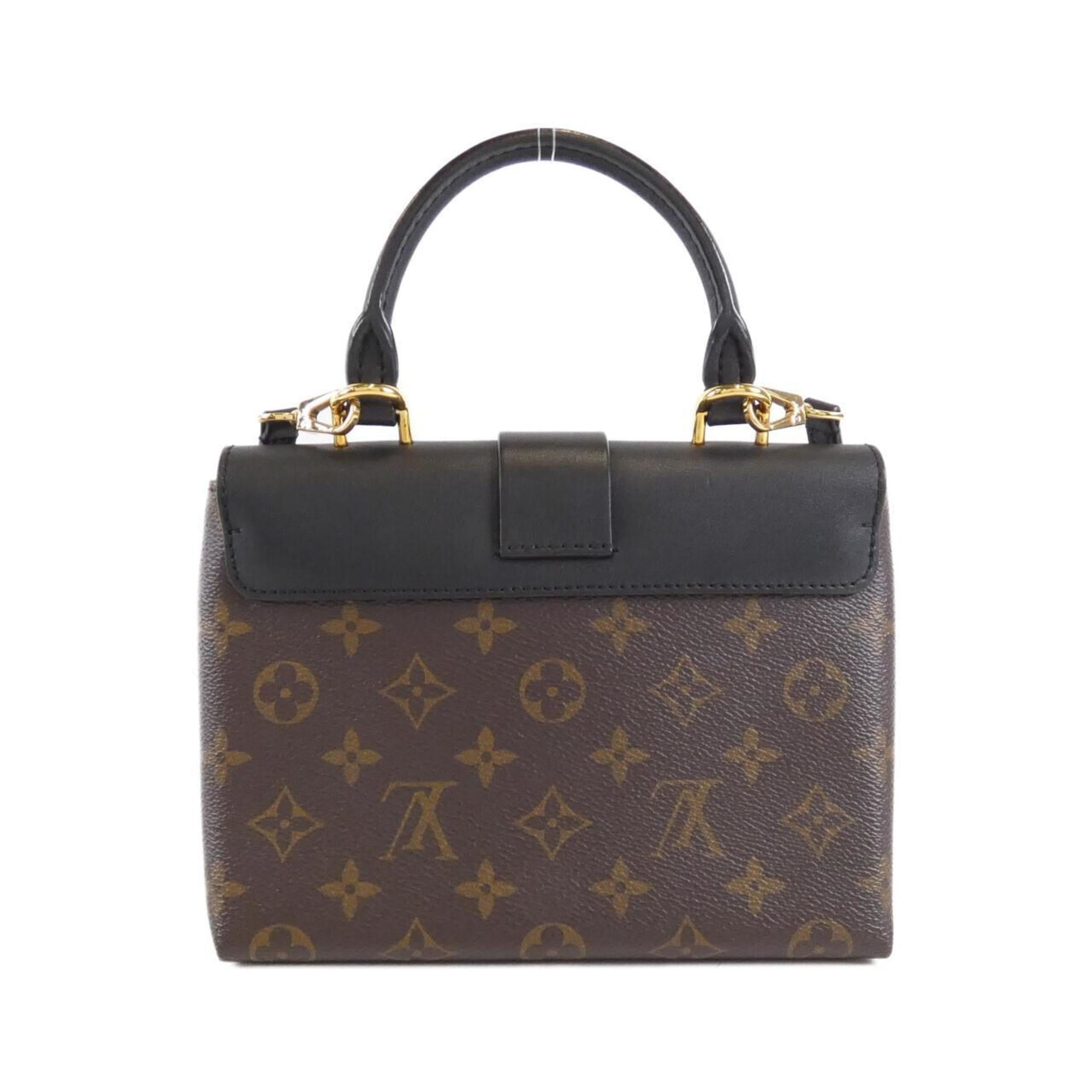 Louis Vuitton Black Marron Coated Canvas Leather Handbag (Pre-Owned)