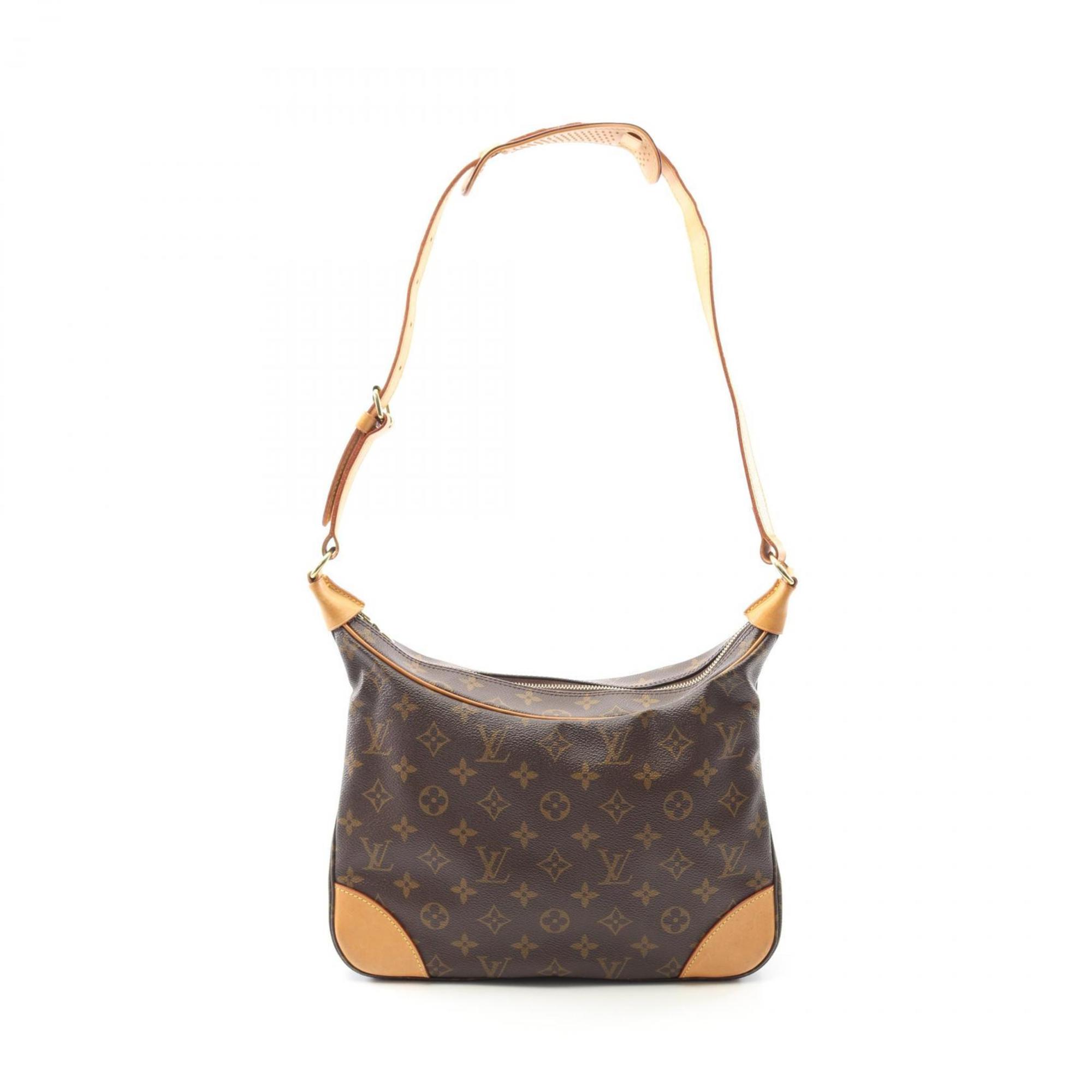 Louis Vuitton Brown Coated Canvas Leather Shoulder Bag (Pre-Owned)