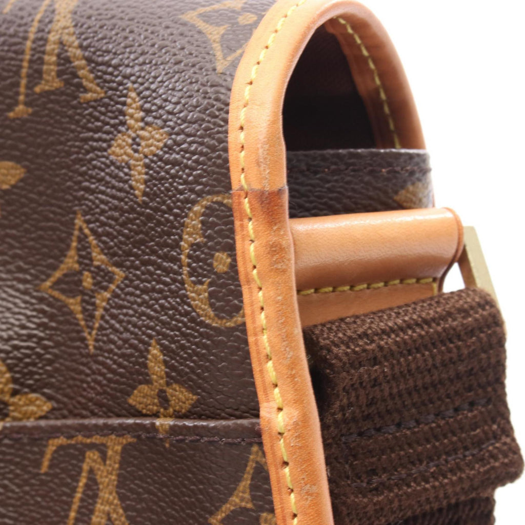 Louis Vuitton Brown Coated Canvas Leather Shoulder Bag (Pre-Owned)