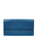 Louis Vuitton Epi Toledo Blue Leather Long Wallet (Bi-Fold) (Pre-Owned)