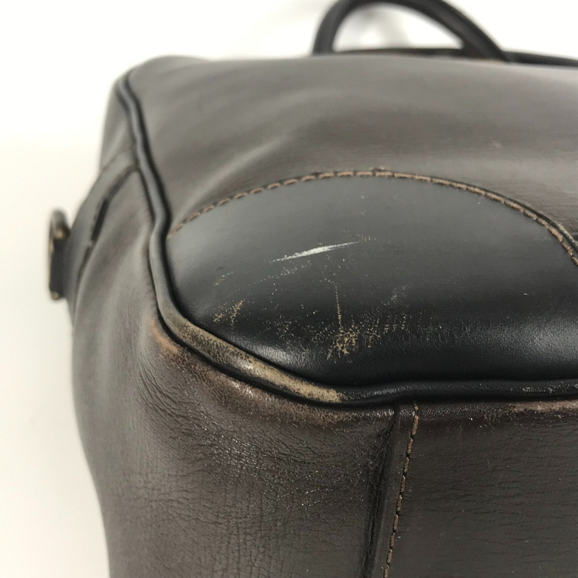 Louis Vuitton Brown Coffee Utah Leather Leather Briefcase Handbag Tote Bag (Pre-Owned)
