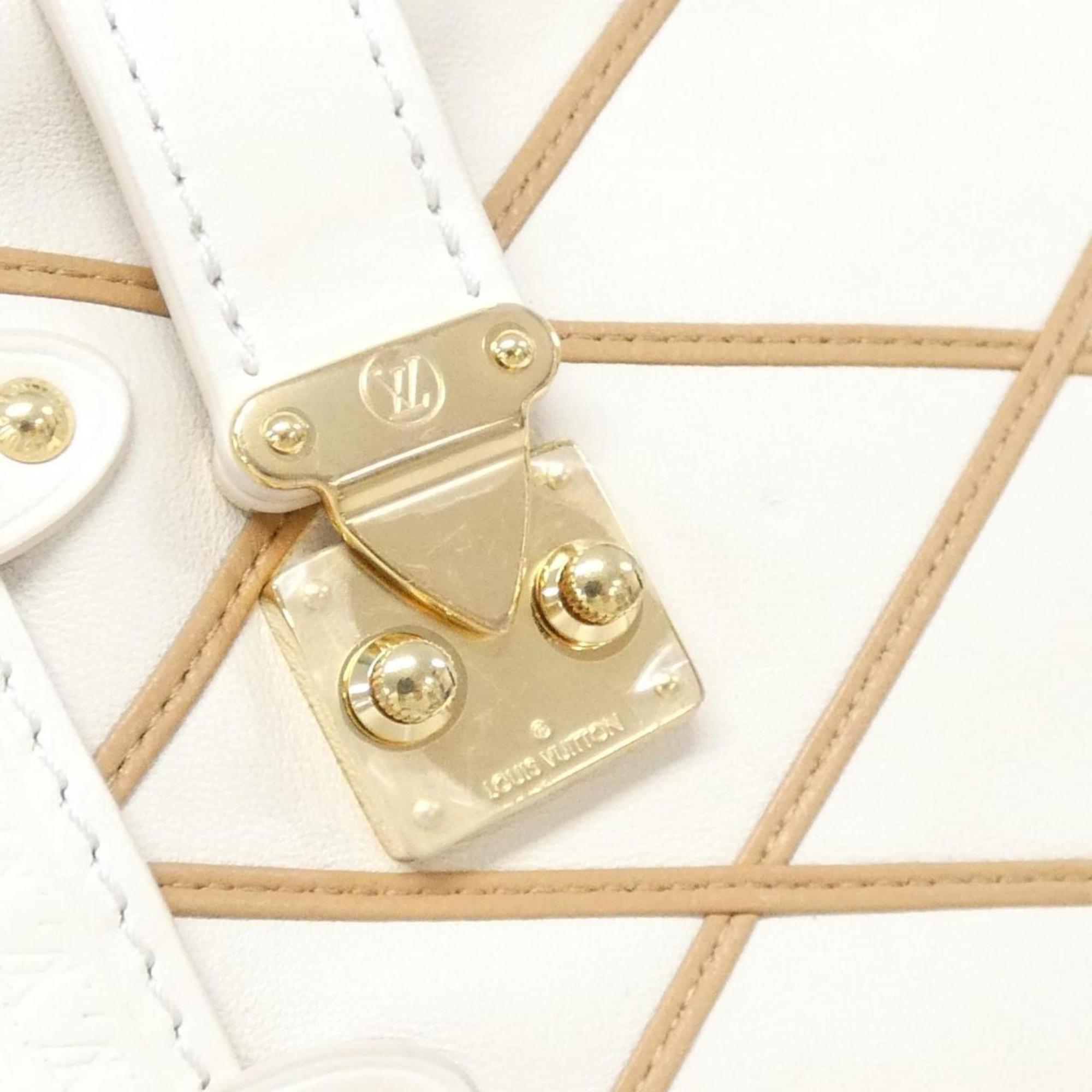 Louis Vuitton White Leather Shoulder Bag (Pre-Owned)