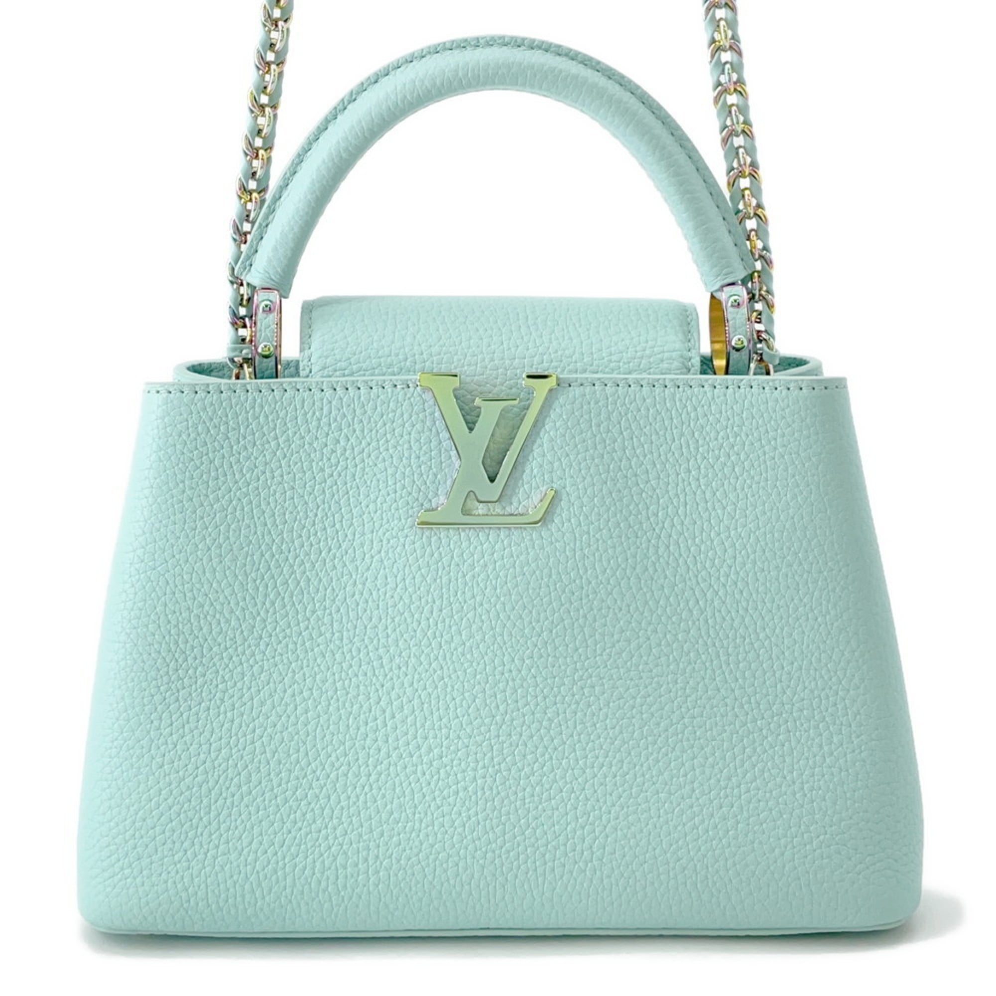 Louis Vuitton Light Blue Leather Handbag Shoulder Bag (Pre-Owned)