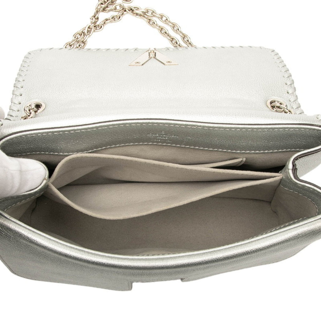 Louis Vuitton Argent Silver Leather Shoulder Bag (Pre-Owned)
