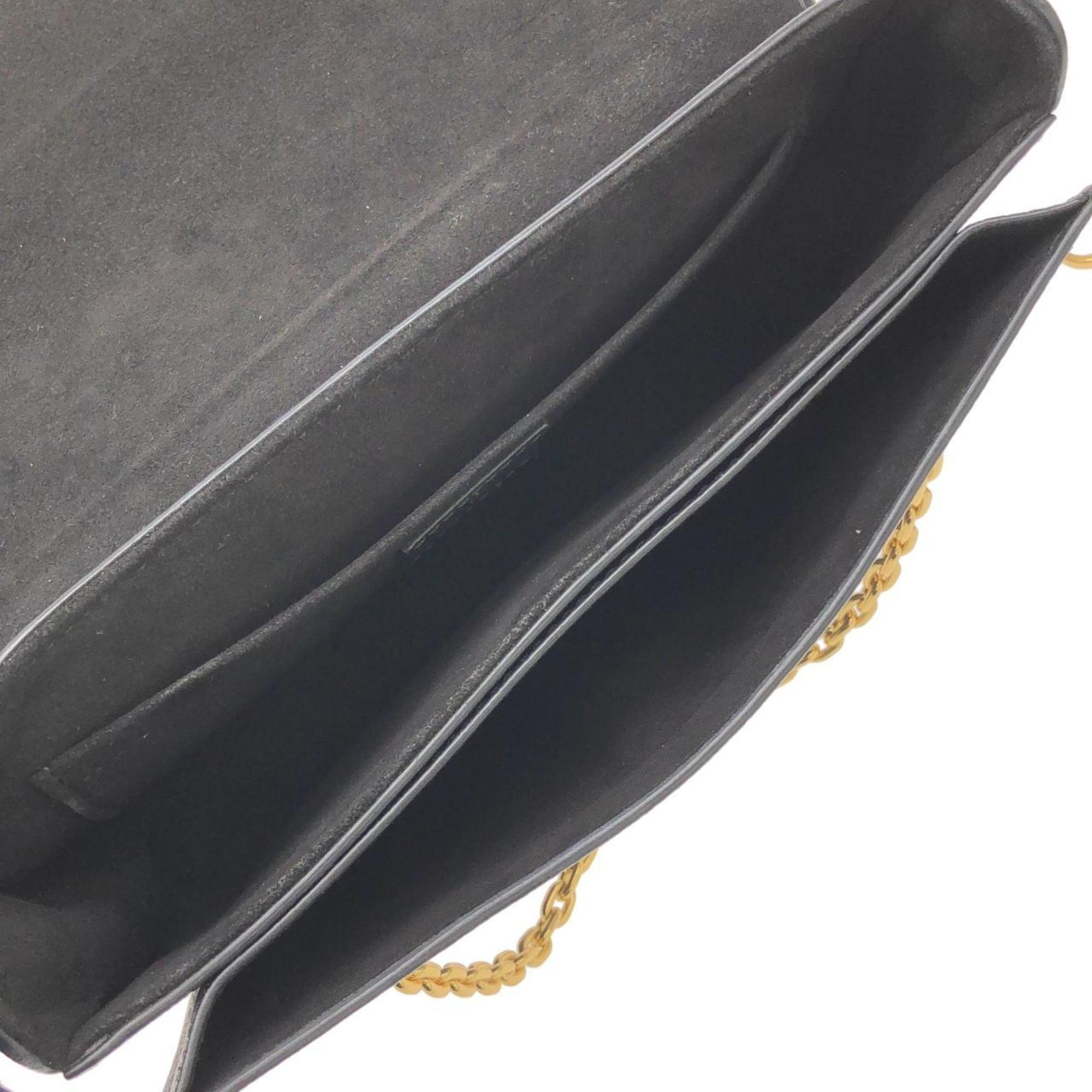 Louis Vuitton Black Leather Shoulder Bag (Pre-Owned)