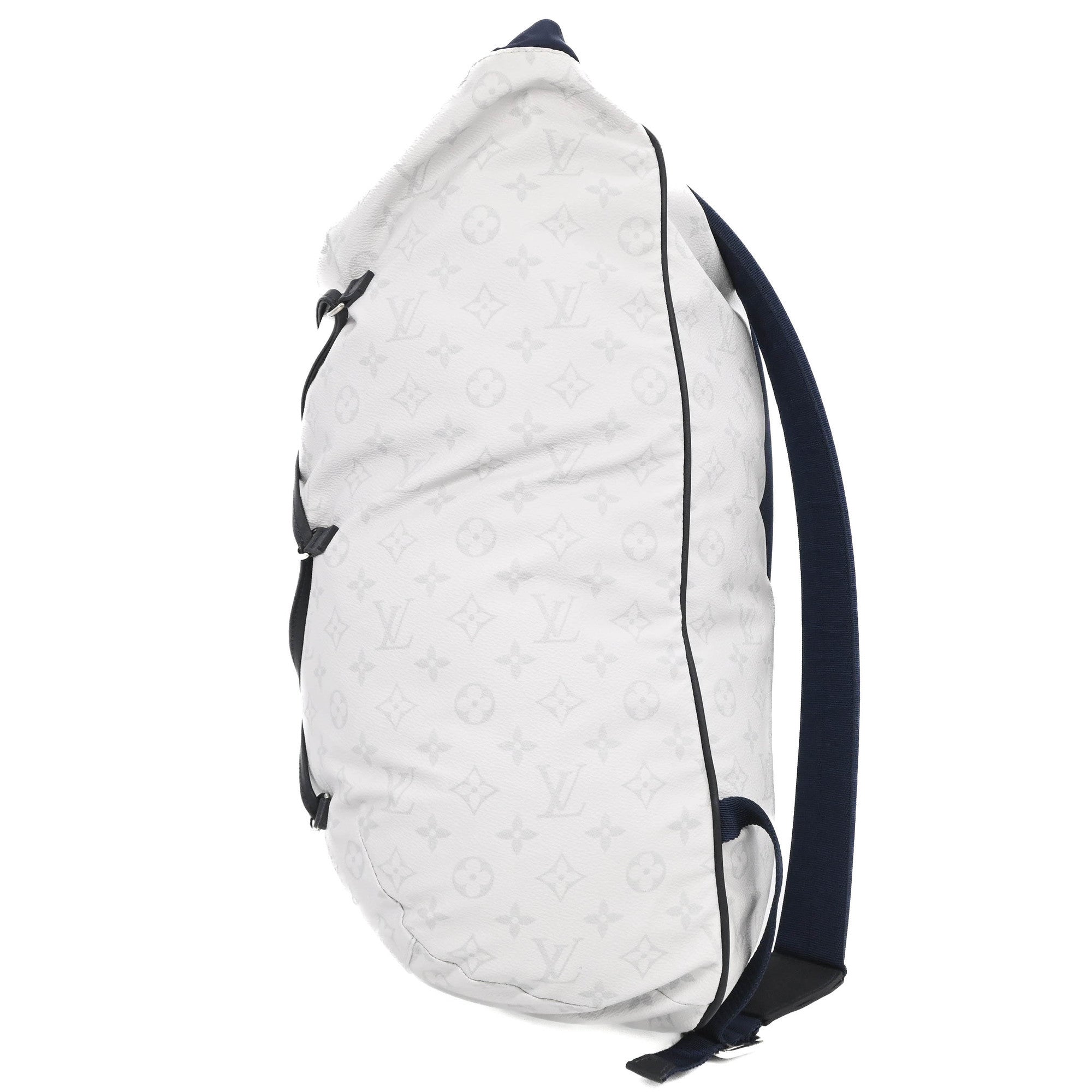 Louis Vuitton Navy White Canvas Backpack (Pre-Owned)