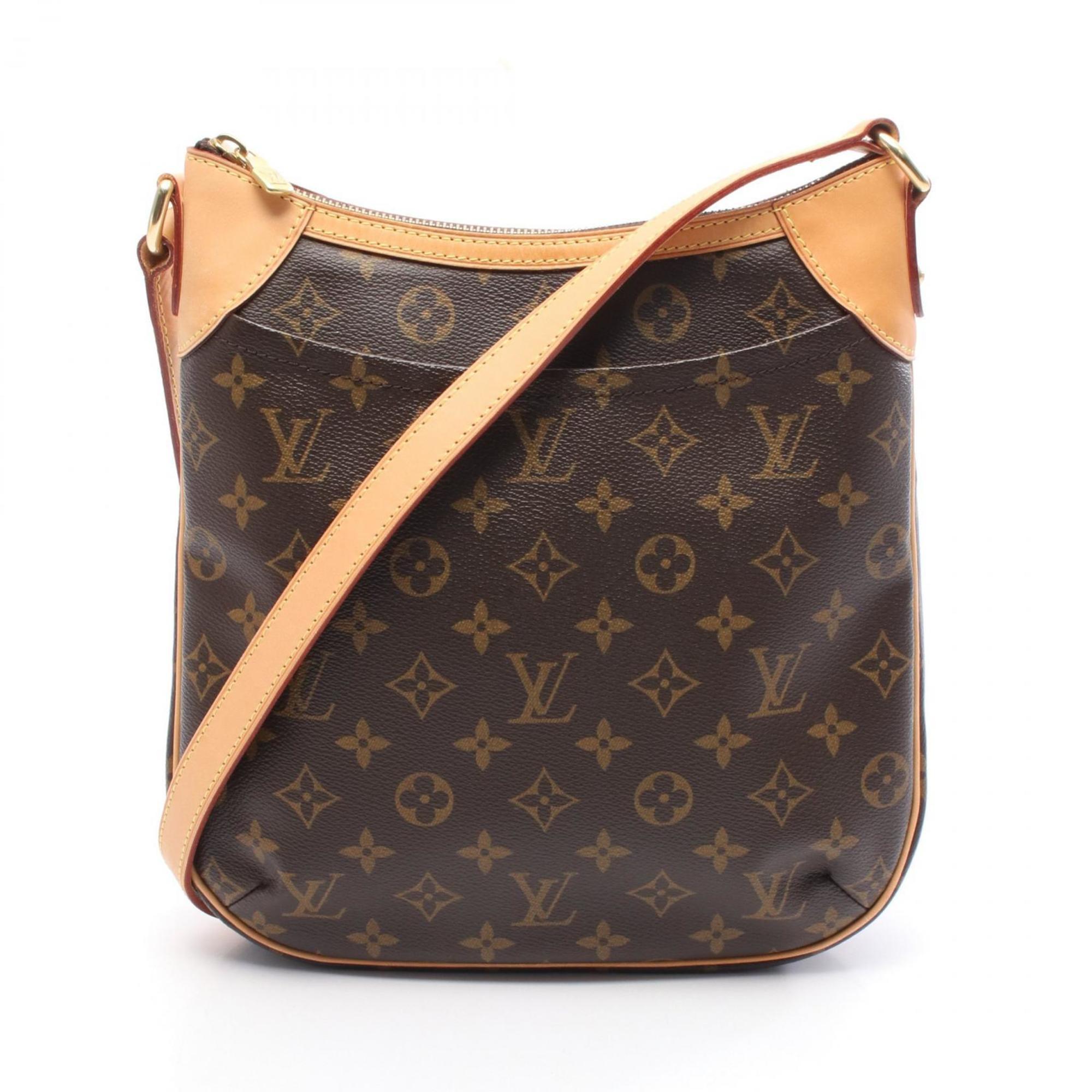 Louis Vuitton Brown Coated Canvas Leather Shoulder Bag (Pre-Owned)