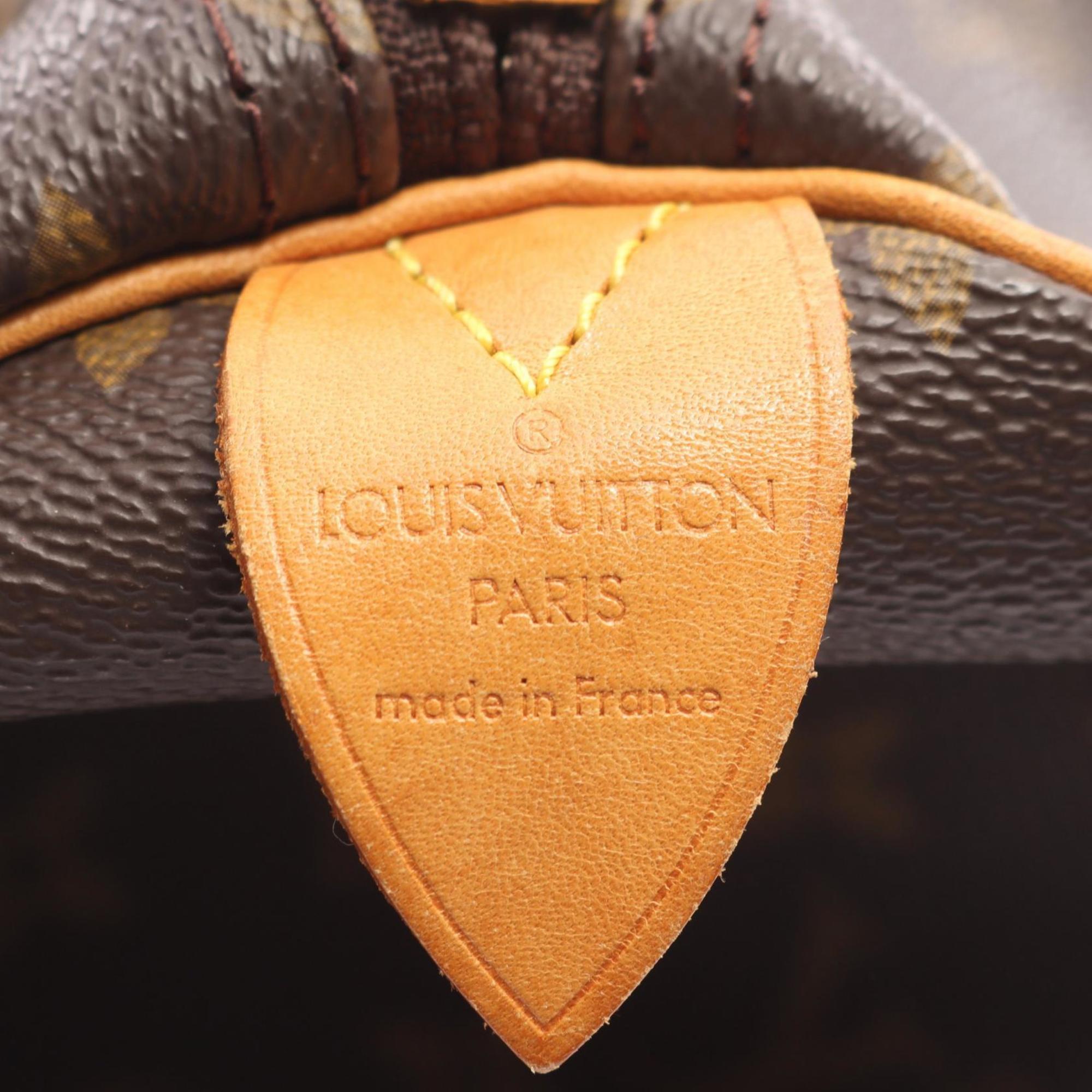 Louis Vuitton Brown Monogram Coated Canvas Leather Boston Bag (Pre-Owned)