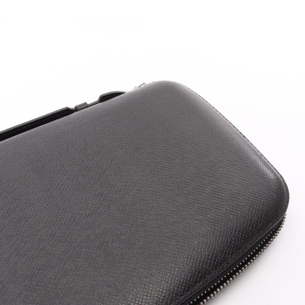Louis Vuitton Black Leather Long Wallet (Bi-Fold) (Pre-Owned)