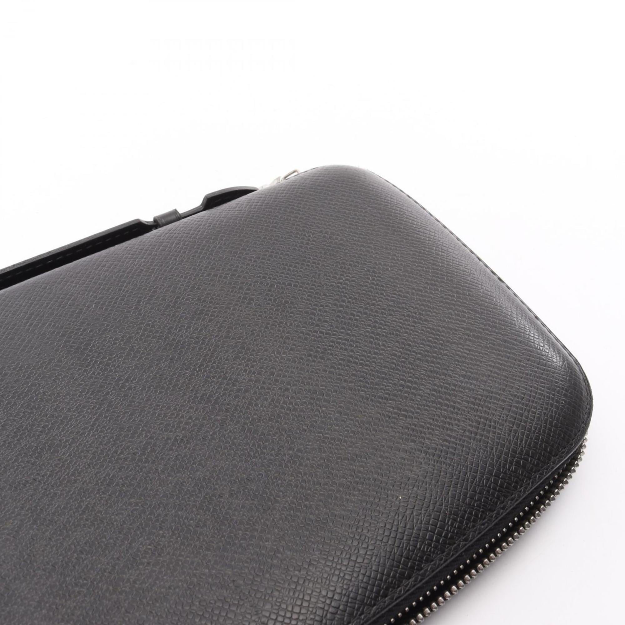 Louis Vuitton Black Leather Long Wallet (Bi-Fold) (Pre-Owned)