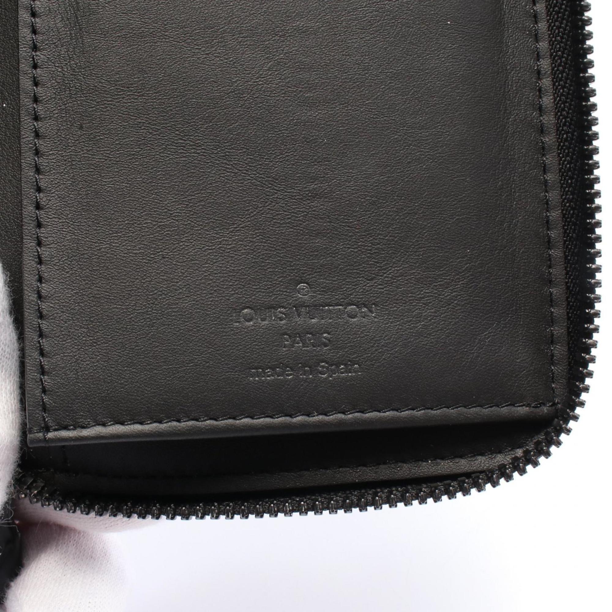Louis Vuitton Black Monogram Shadow Leather Long Wallet (Bi-Fold) (Pre-Owned)