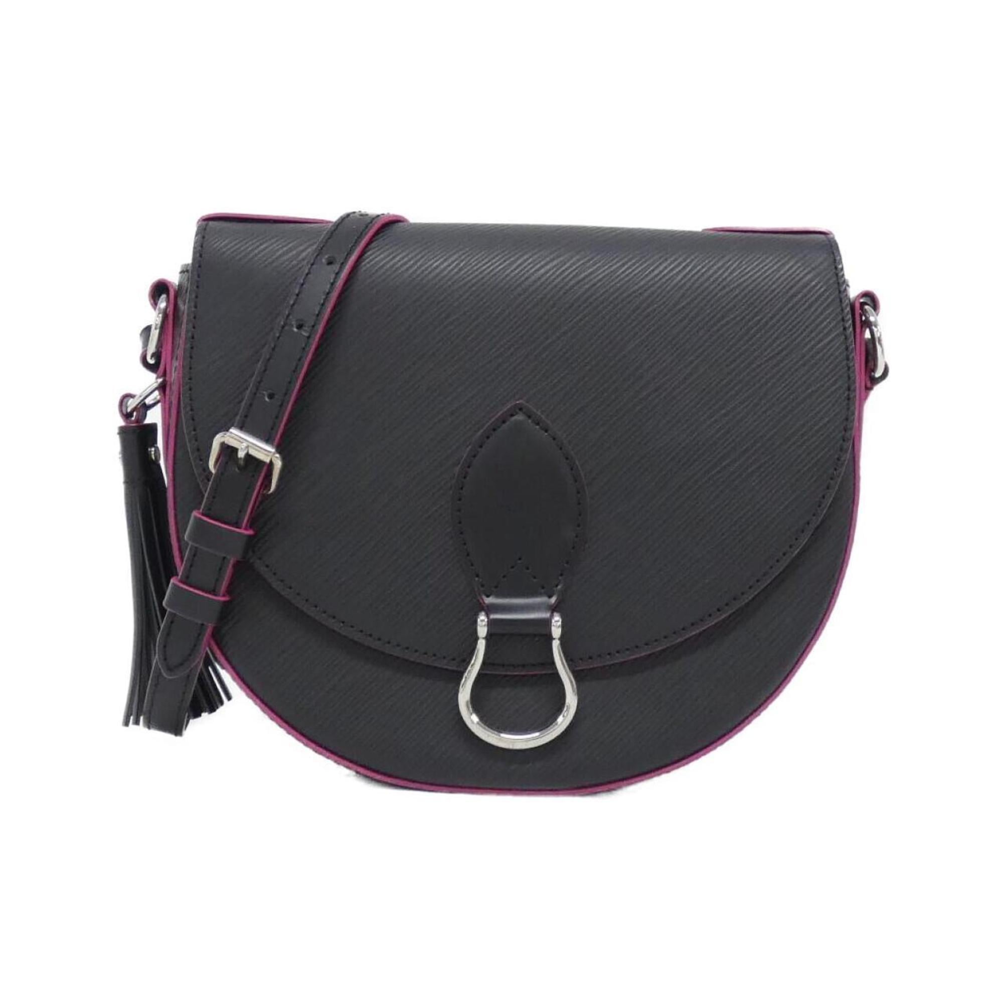 Louis Vuitton Black Hot Pink Leather Shoulder Bag (Pre-Owned)