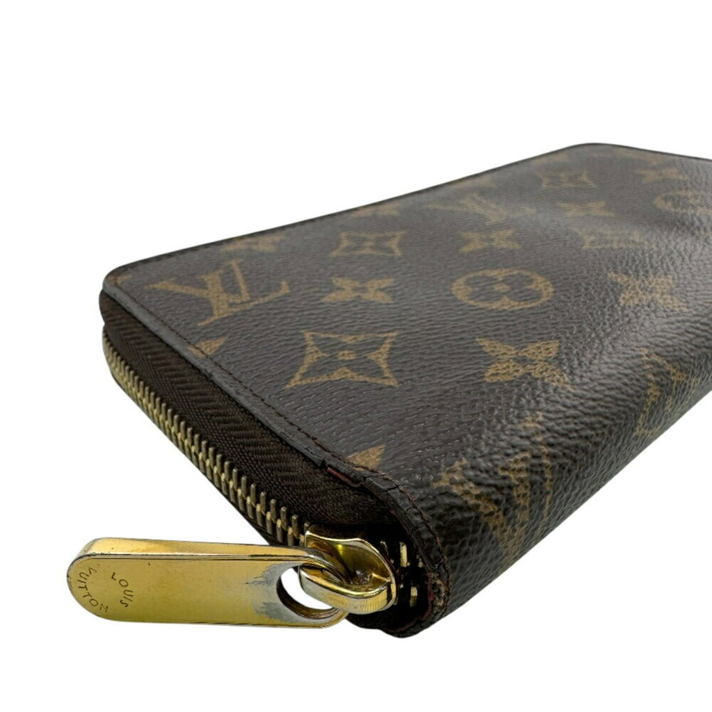 Louis Vuitton Brown Red Color Leather Long Wallet (Bi-Fold) (Pre-Owned)