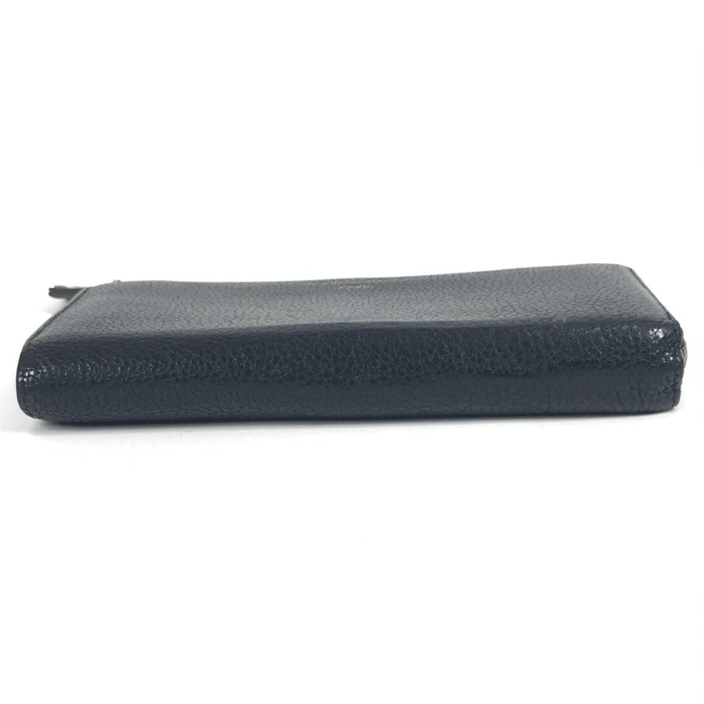 Louis Vuitton Black Leather Long Wallet (Bi-Fold) (Pre-Owned)