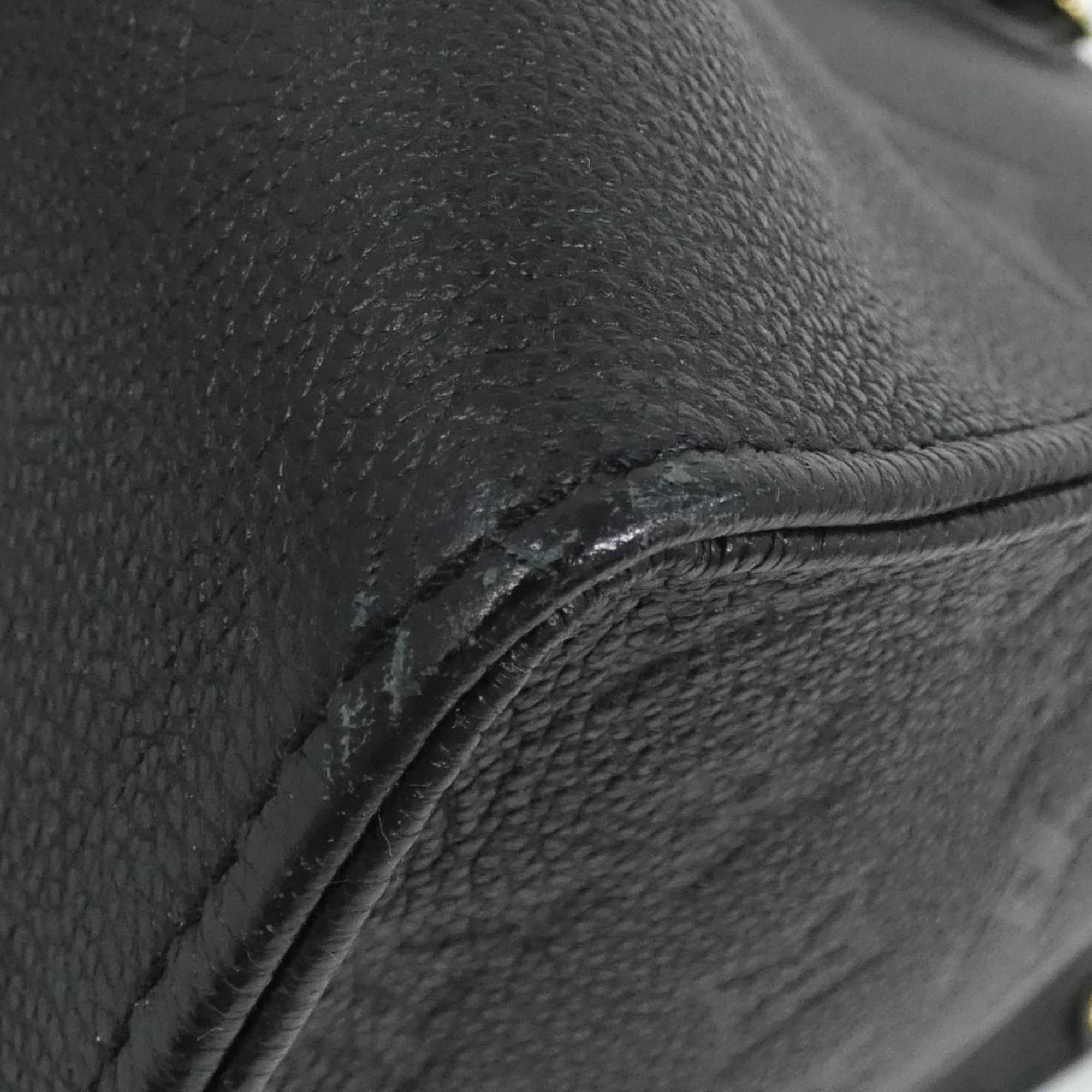 Louis Vuitton Black Leather Handbag (Pre-Owned)