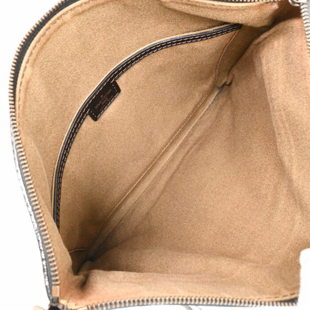 Louis Vuitton Dark Brown Leather Pochette Shoulder Bag (Pre-Owned)