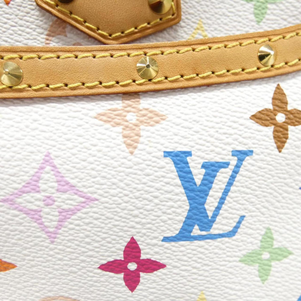 Louis Vuitton White Coated Canvas Handbag (Pre-Owned)