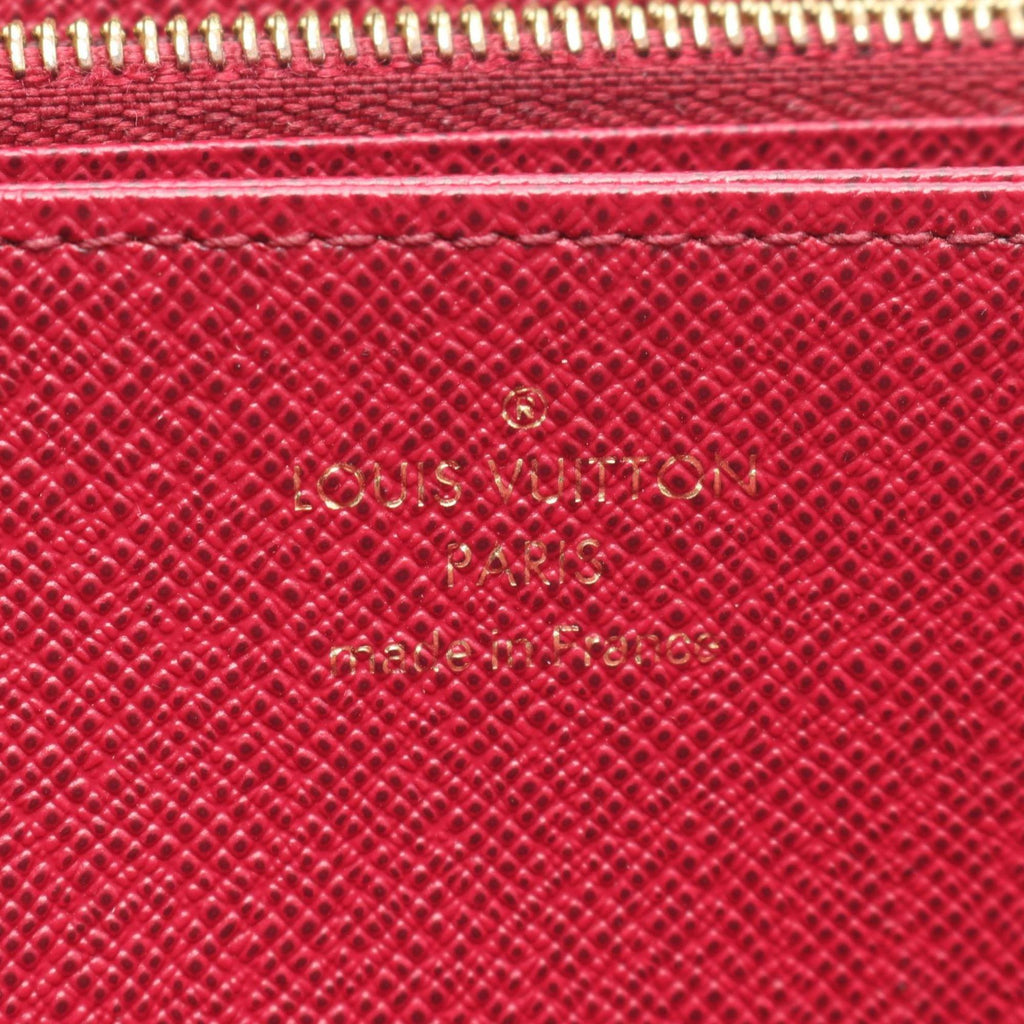 Louis Vuitton Brown Fuchsia Pink Coated Canvas Long Wallet (Bi-Fold) (Pre-Owned)