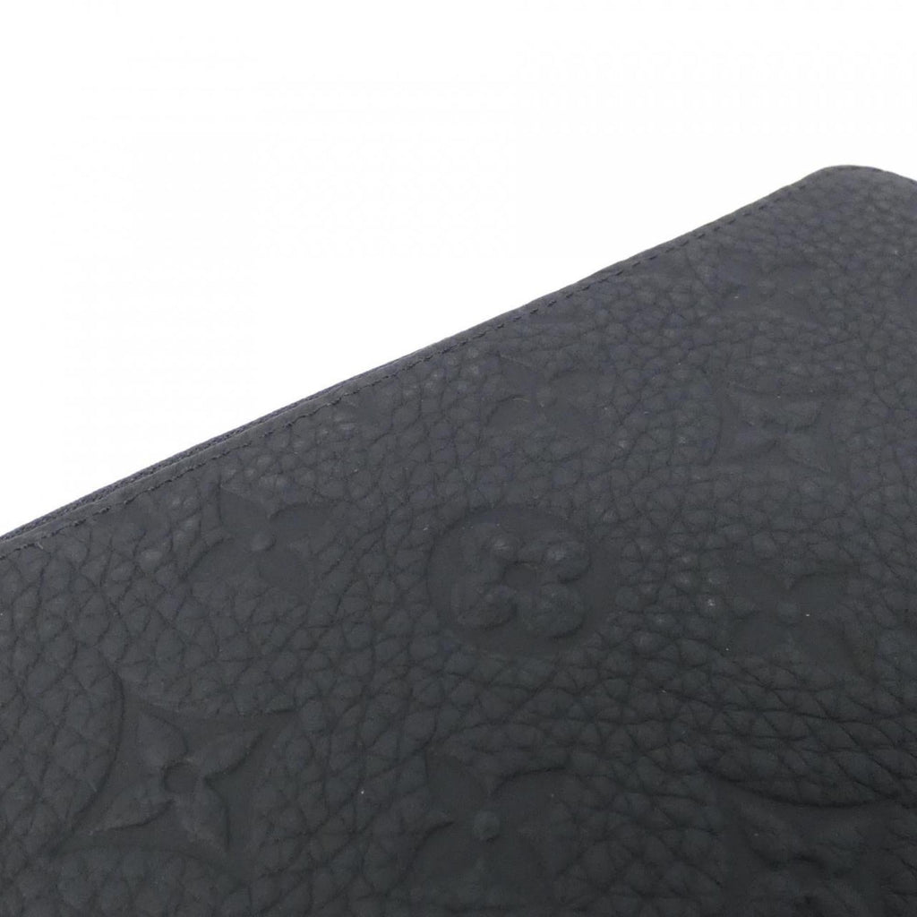 Louis Vuitton Black Leather Long Wallet (Bi-Fold) (Pre-Owned)